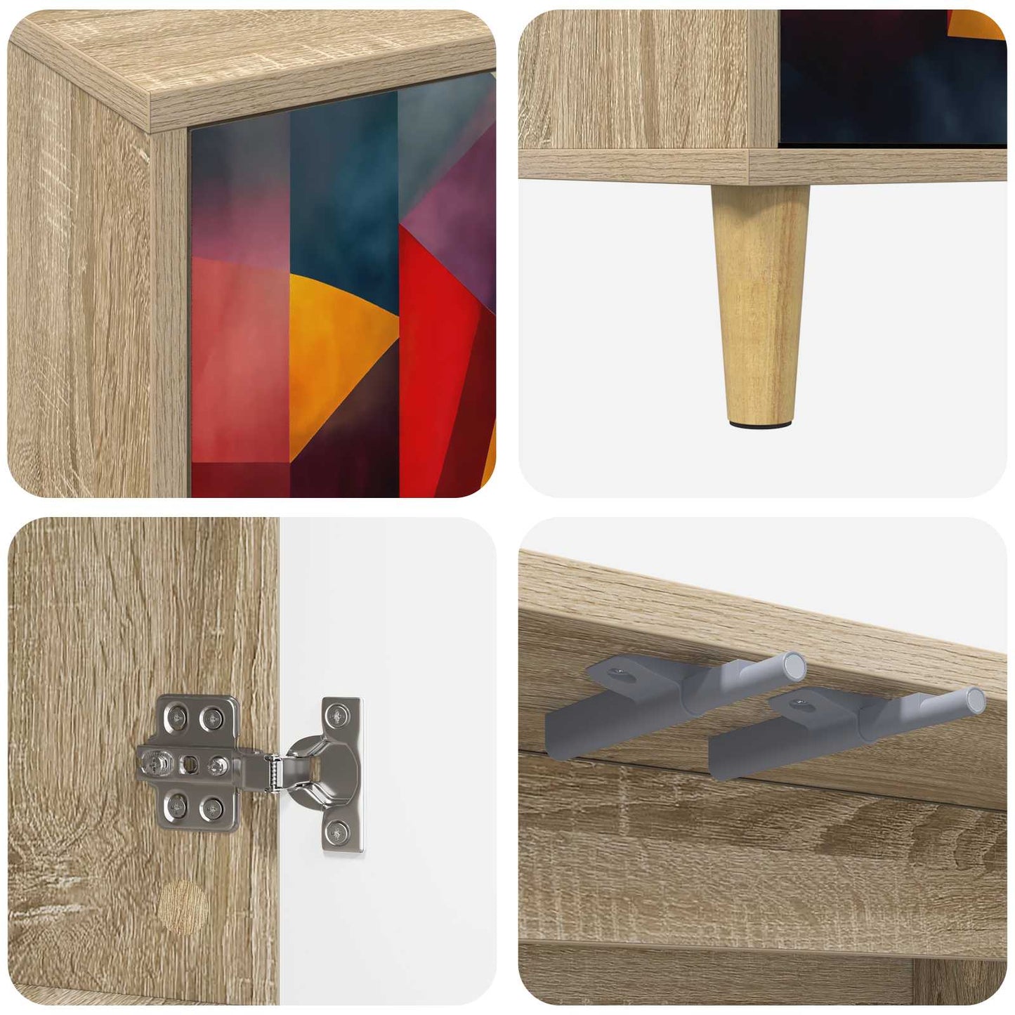 vidaXL Πλαϊνό γραφείο HEESCH Sonoma 102 x 33 x 75 εκ.