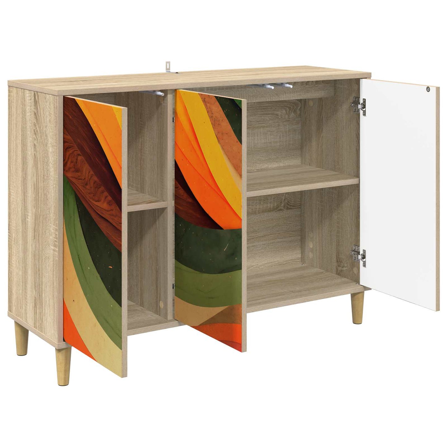 vidaXL Πλαϊνό γραφείο BONN Sonoma 102 x 33 x 75 εκ. Επεξεργασμένο Ξύλο