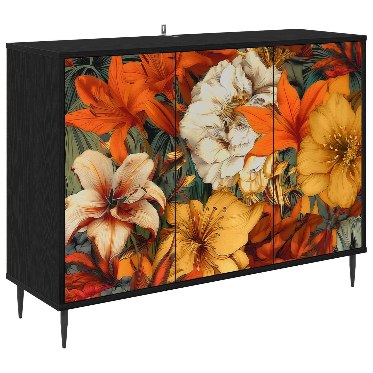 vidaXL Πλαϊνό γραφείο GENNEP Μαύρη Δρυς 102 x 33 x 76 εκ.