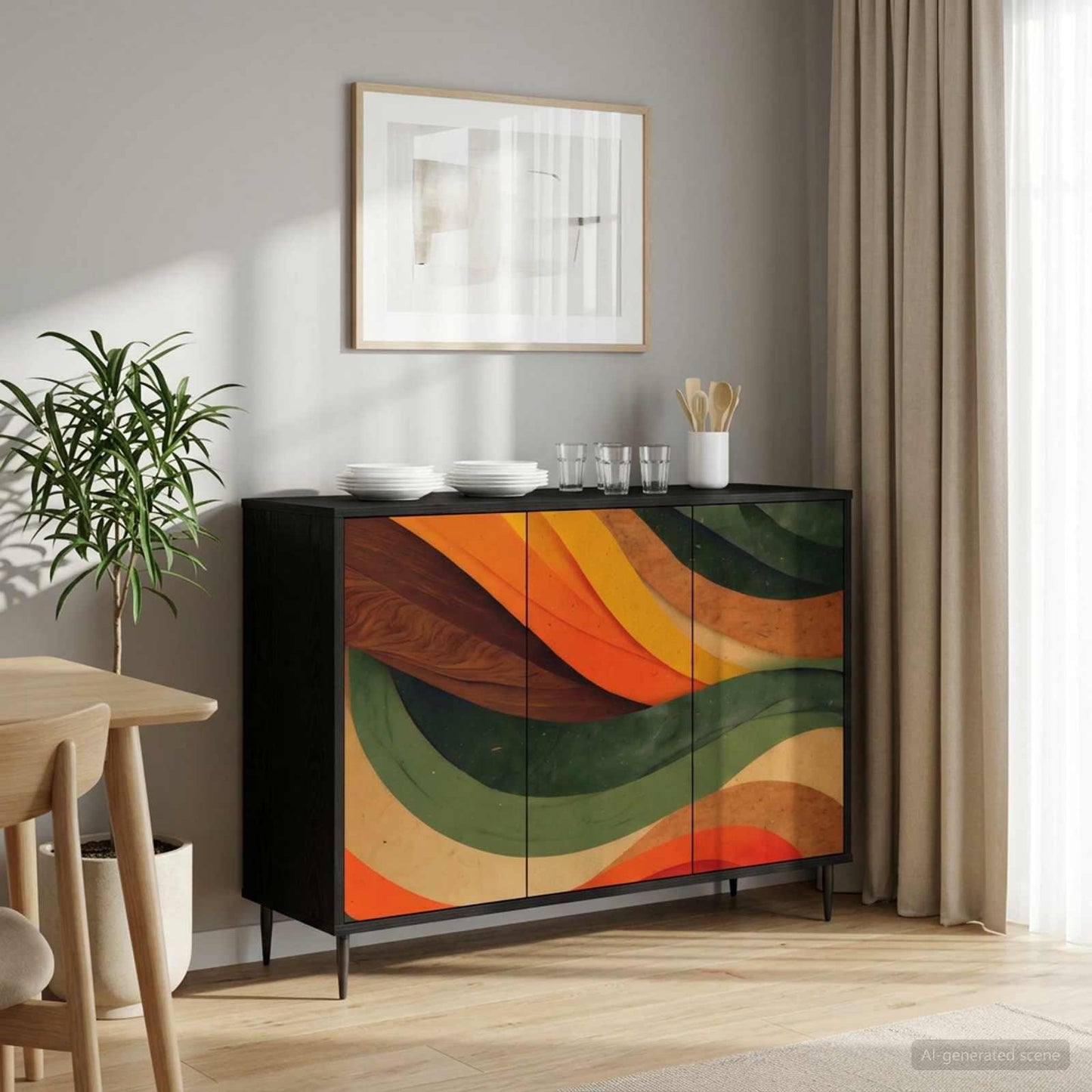 vidaXL Πλαϊνό γραφείο BONN Μαύρη Δρυς 102 x 33 x 76 εκ.