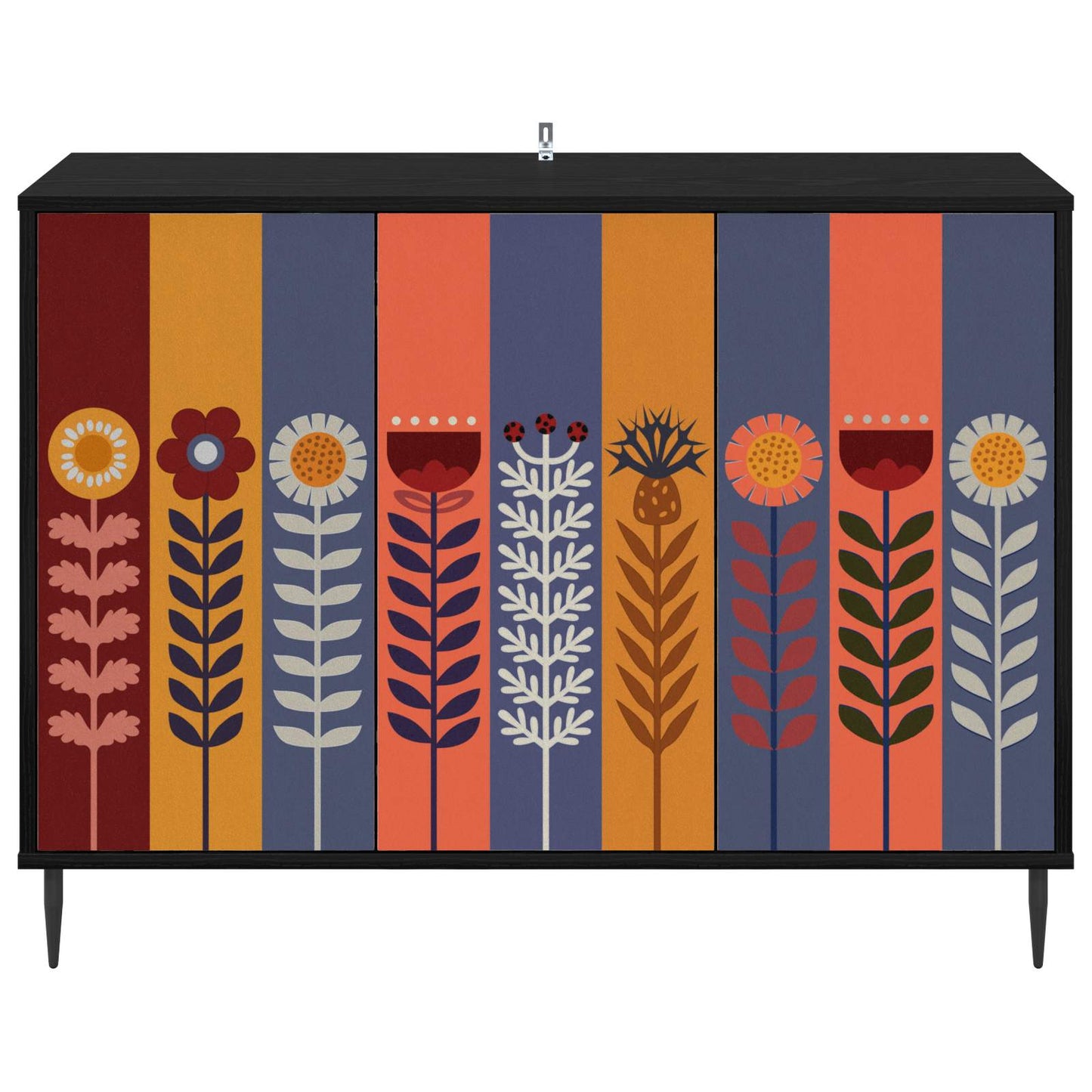 vidaXL Πλαϊνό γραφείο ESSEN Μαύρη Δρυς 102 x 33 x 76 εκ.