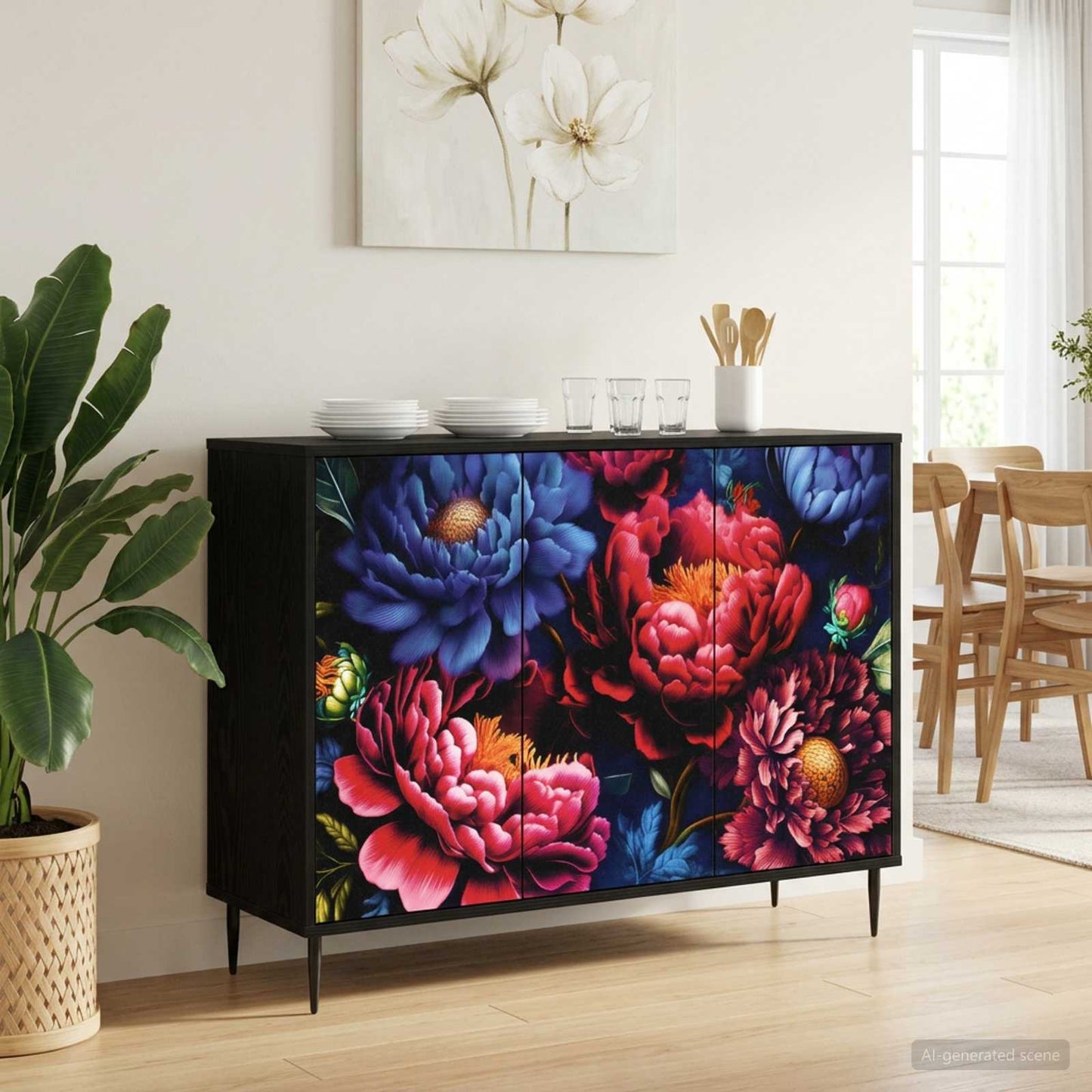 vidaXL Πλαϊνό γραφείο KIEL Μαύρη Δρυς 102 x 33 x 76 εκ.