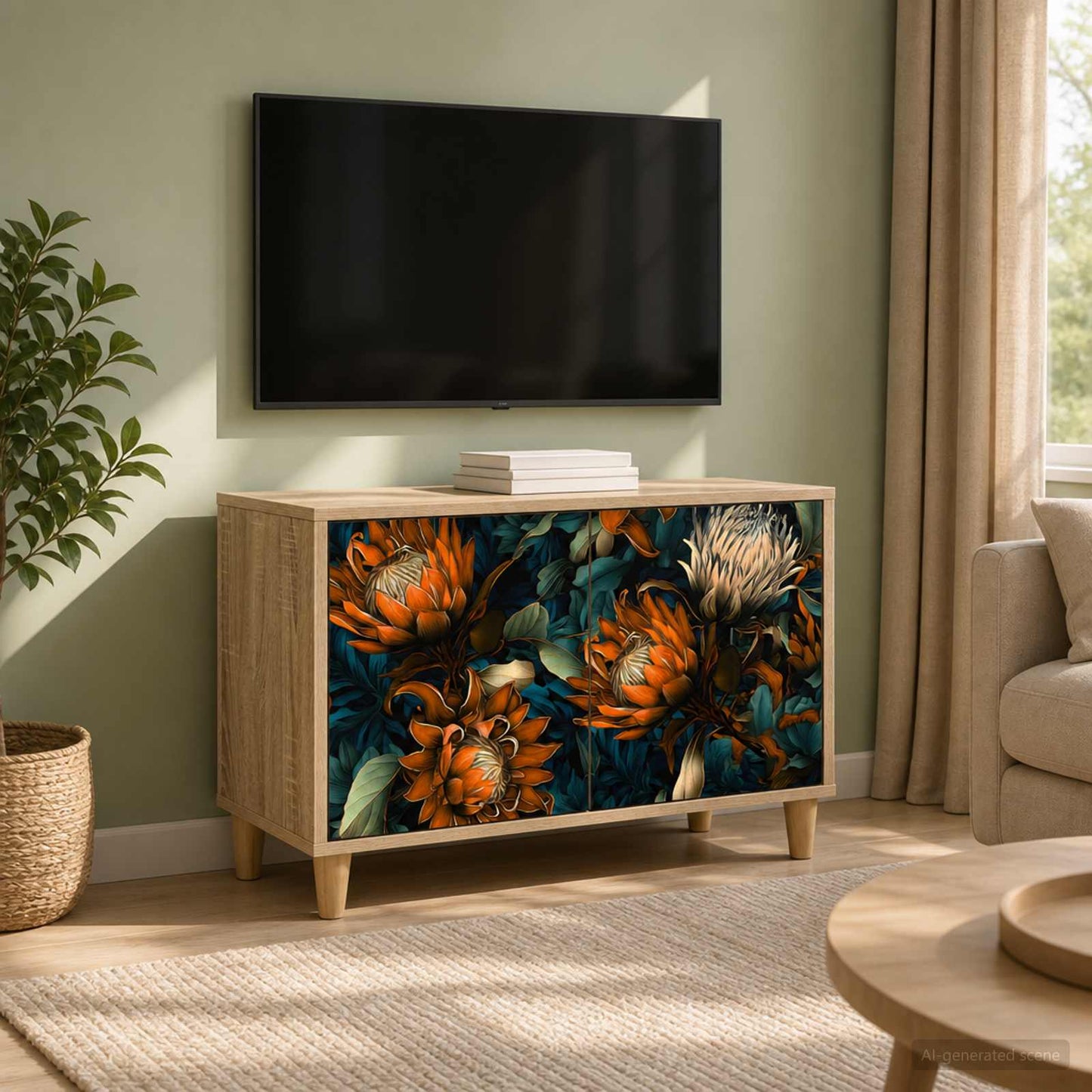 vidaXL Ντουλάπι TV LOCHEM 69 x 33 x 50 εκ. Sonoma Επεξεργασμένο Ξύλο