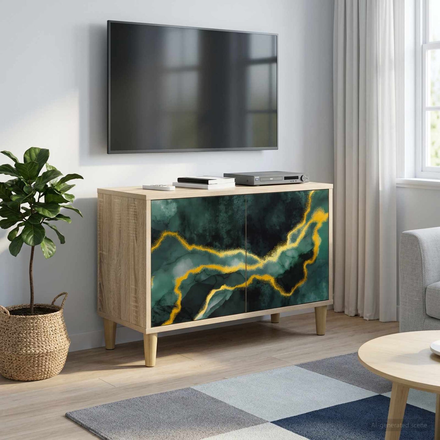 vidaXL Ντουλάπι TV WIJHE 69 x 33 x 50 εκ. Sonoma Επεξεργασμένο Ξύλο
