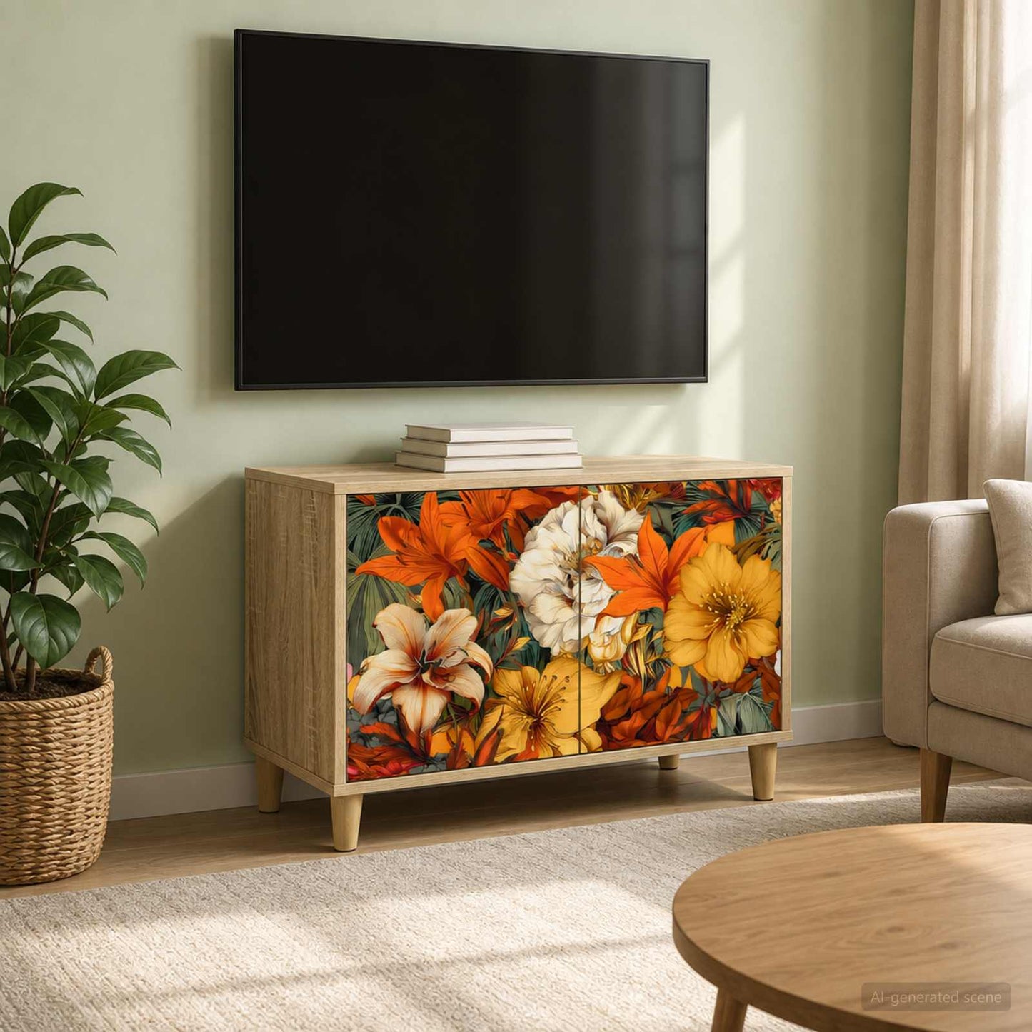 vidaXL Ντουλάπι TV GENNEP 69 x 33 x 50 εκ. Sonoma Επεξεργασμένο Ξύλο