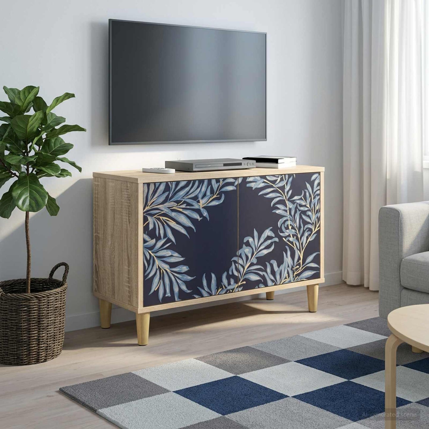 vidaXL Ντουλάπι TV DOKKUM 69 x 33 x 50 εκ. Sonoma Επεξεργασμένο Ξύλο