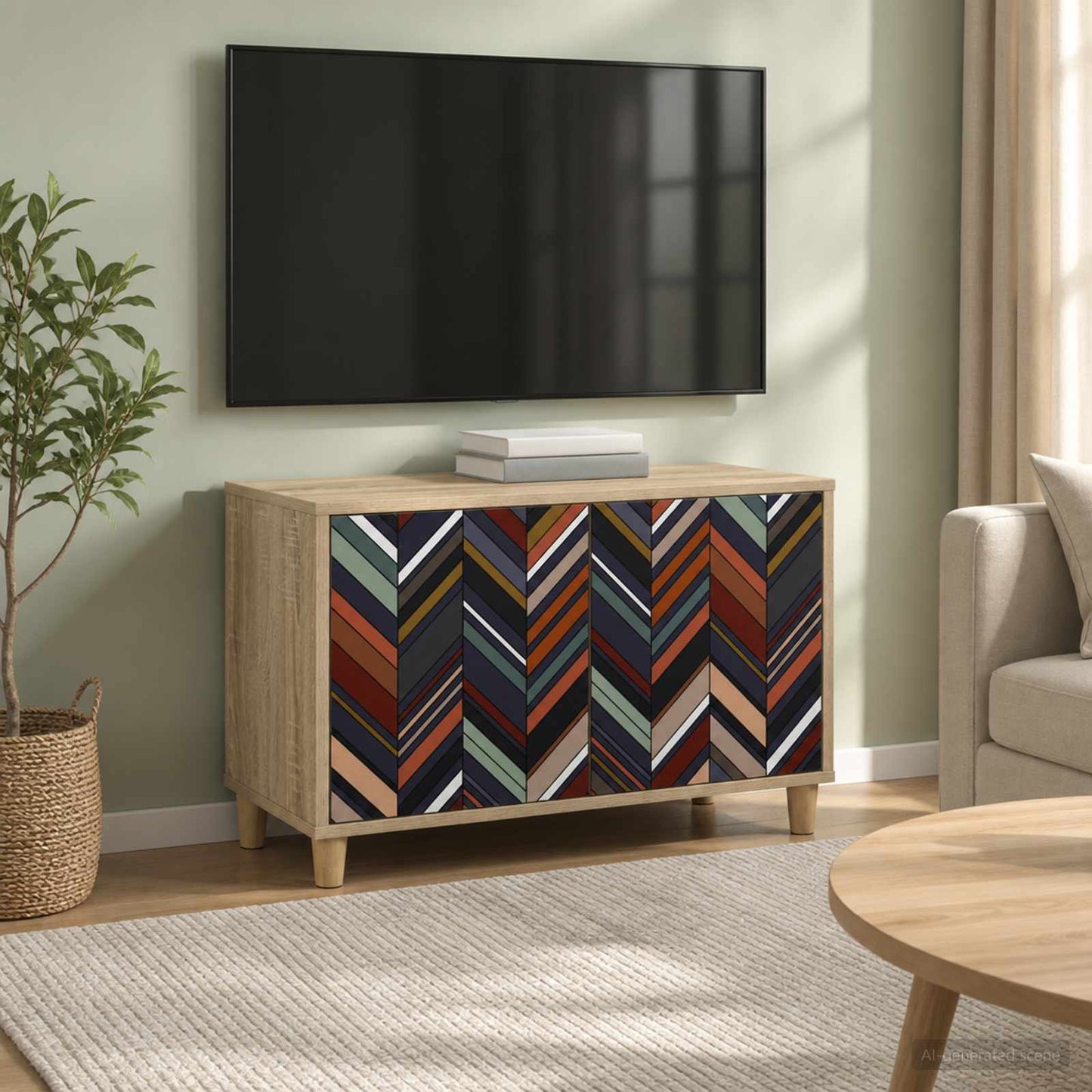 vidaXL Ντουλάπι TV OMMEN 69 x 33 x 50 εκ. Sonoma Επεξεργασμένο Ξύλο