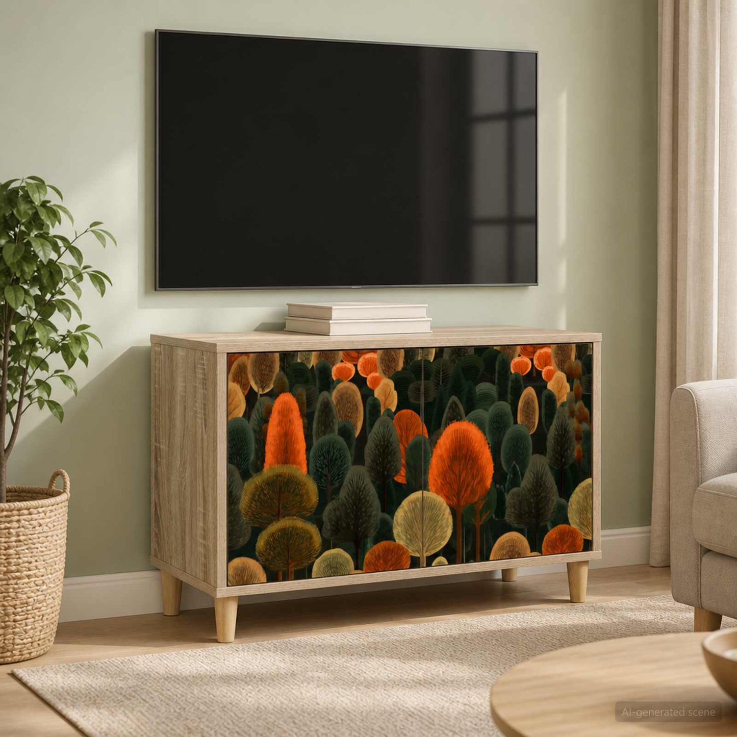 vidaXL Ντουλάπι TV ZAANDAM 69 x 33 x 50 εκ. Sonoma Επεξεργασμένο Ξύλο