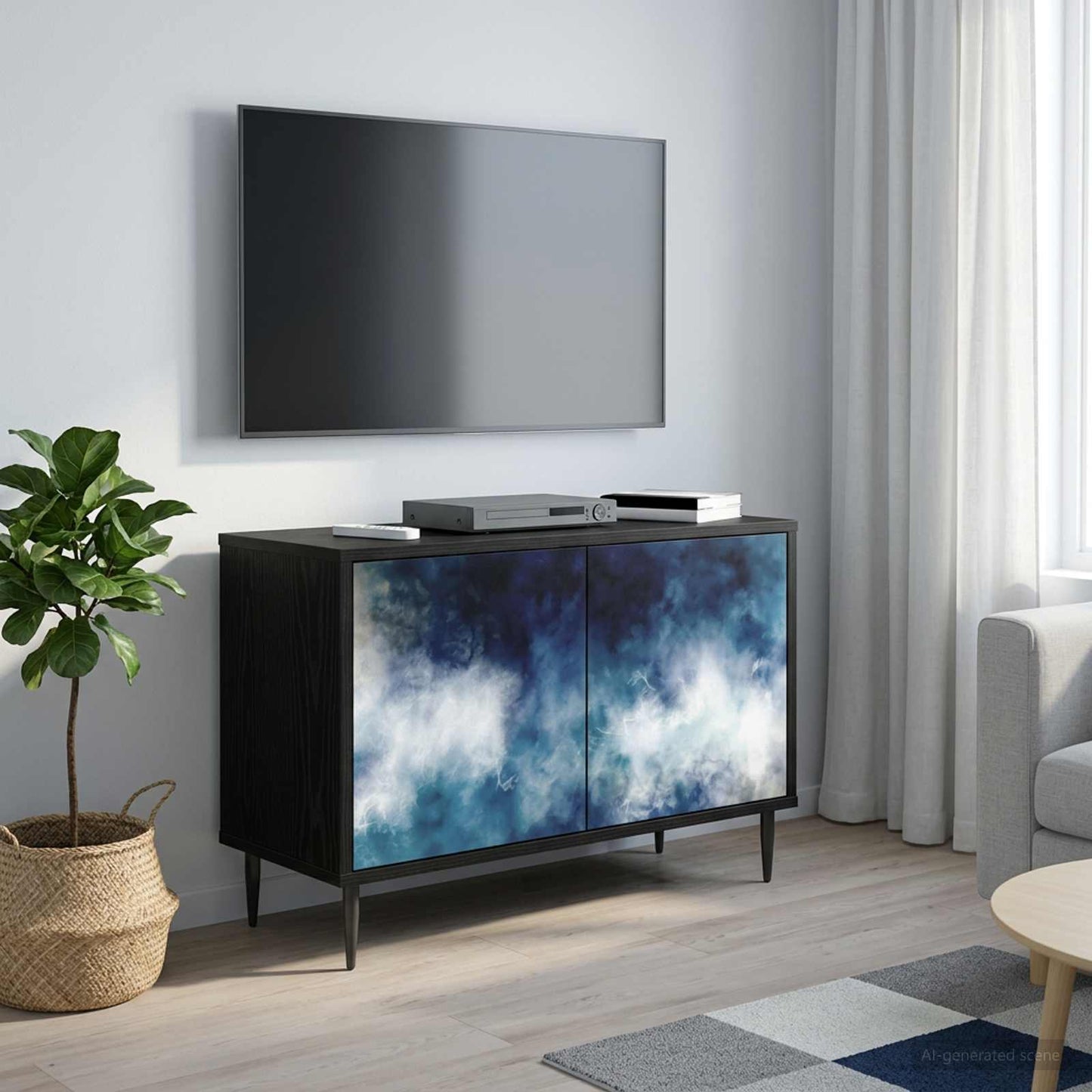 vidaXL Ντουλάπι TV RAALTE 69 x 33 x 50,5 εκ. Μαύρη Δρυς