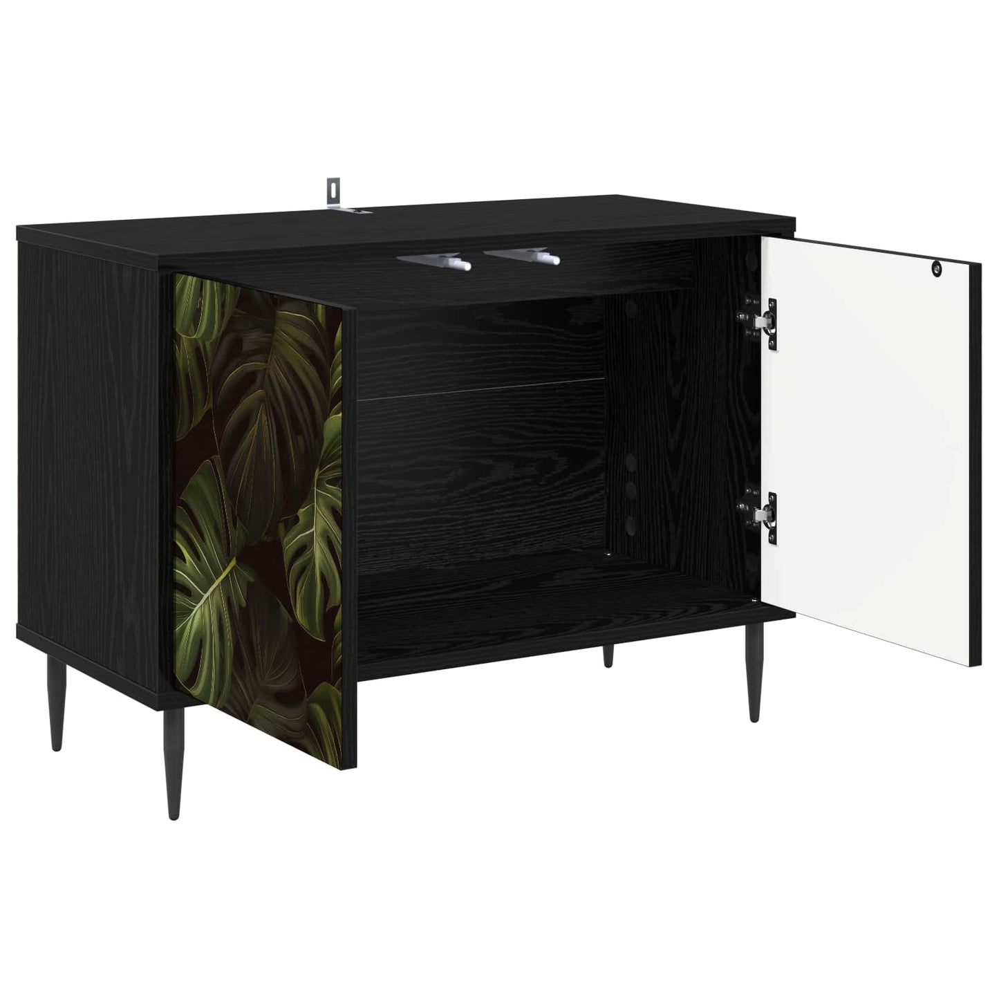 vidaXL Ντουλάπι TV ELBURG 69 x 33 x 50,5 εκ. Μαύρη Δρυς