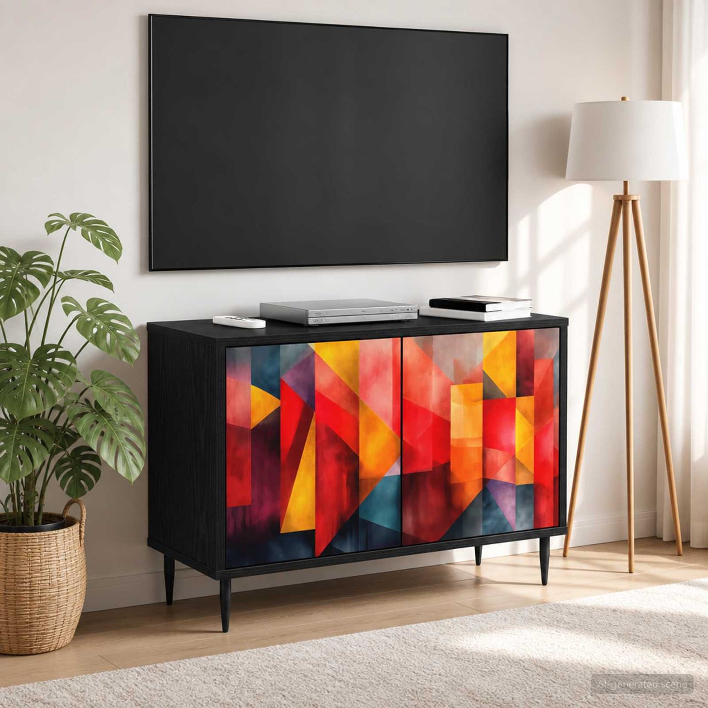 vidaXL Ντουλάπι TV HEESCH 69 x 33 x 50,5 εκ. Μαύρη Δρυς