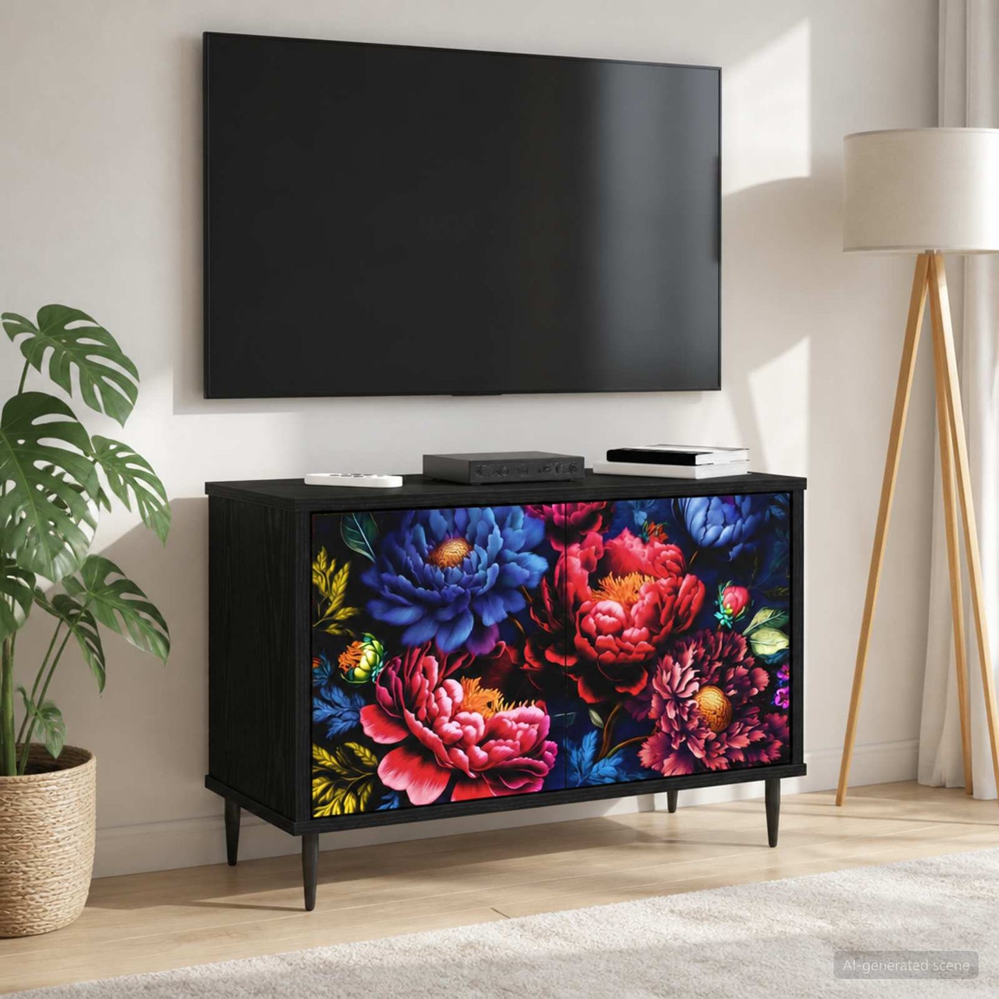 vidaXL Ντουλάπι TV KIEL 69 x 33 x 50,5 εκ. Μαύρη Δρυς