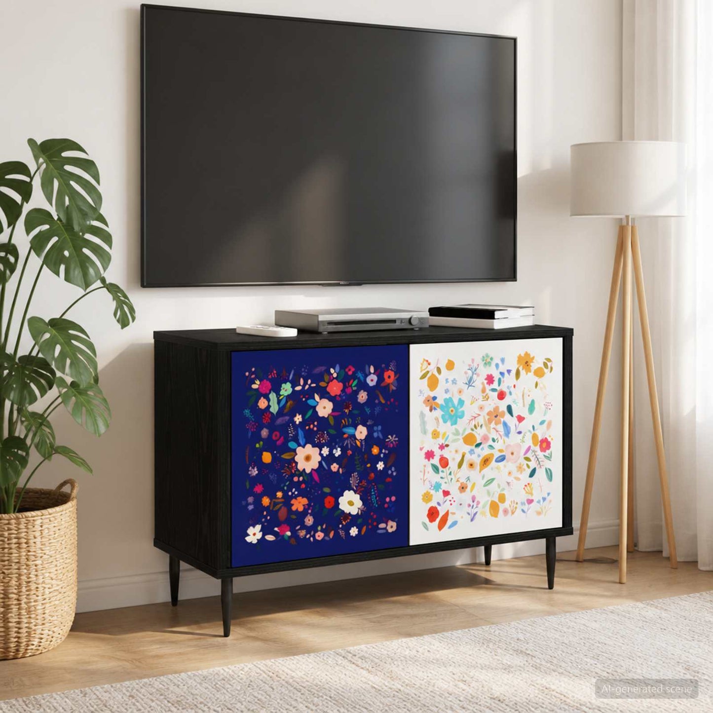 vidaXL Ντουλάπι TV MAINZ 69 x 33 x 50,5 εκ. Μαύρη Δρυς