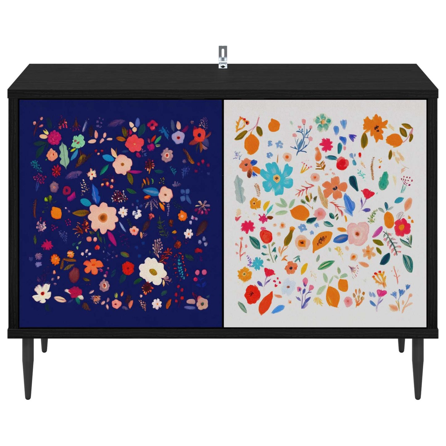 vidaXL Ντουλάπι TV MAINZ 69 x 33 x 50,5 εκ. Μαύρη Δρυς