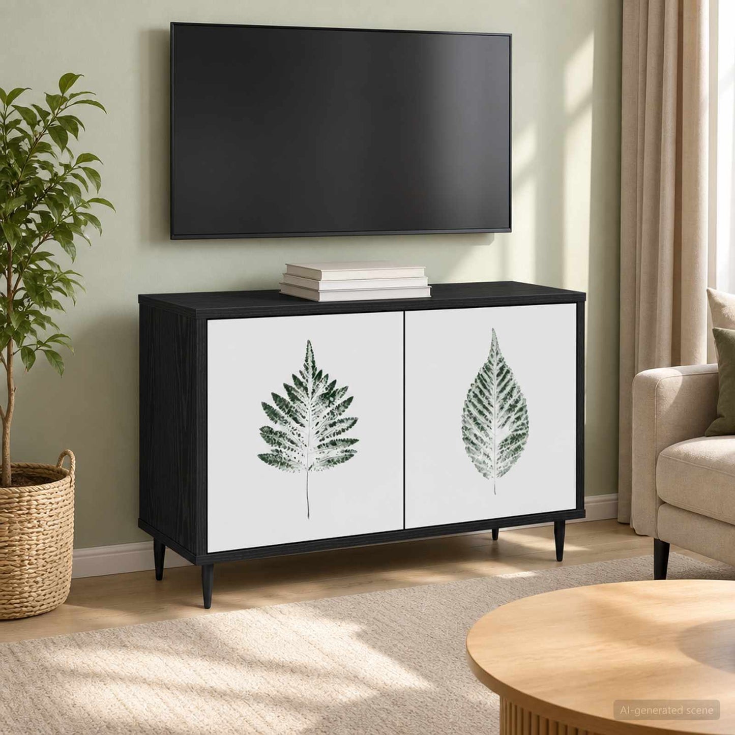 vidaXL Ντουλάπι TV HANAU 69 x 33 x 50,5 εκ. Μαύρη Δρυς
