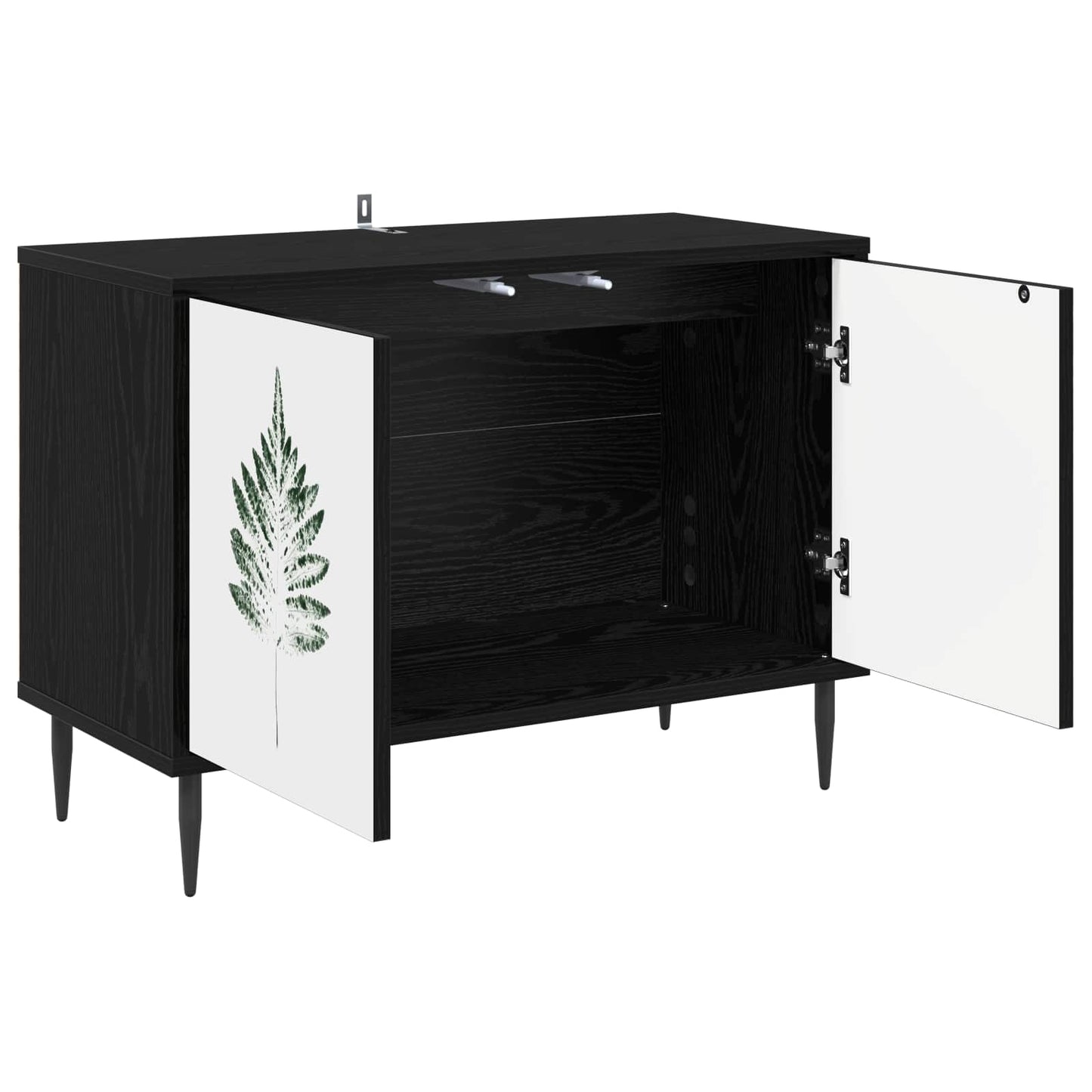 vidaXL Ντουλάπι TV HANAU 69 x 33 x 50,5 εκ. Μαύρη Δρυς
