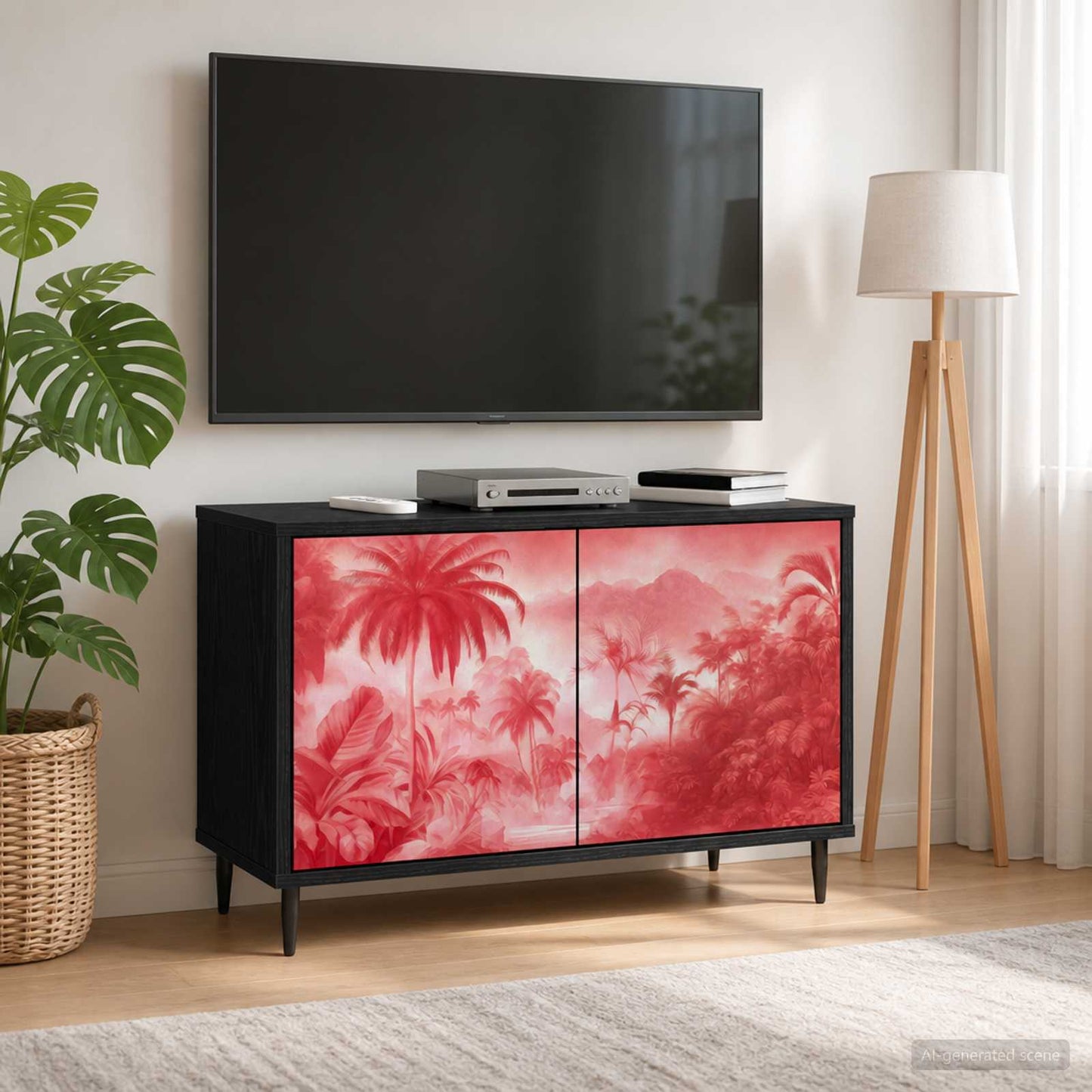 vidaXL Ντουλάπι TV AACHEN 69 x 33 x 50,5 εκ. Μαύρη Δρυς