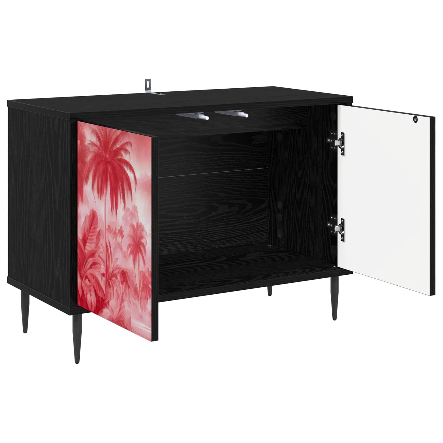 vidaXL Ντουλάπι TV AACHEN 69 x 33 x 50,5 εκ. Μαύρη Δρυς