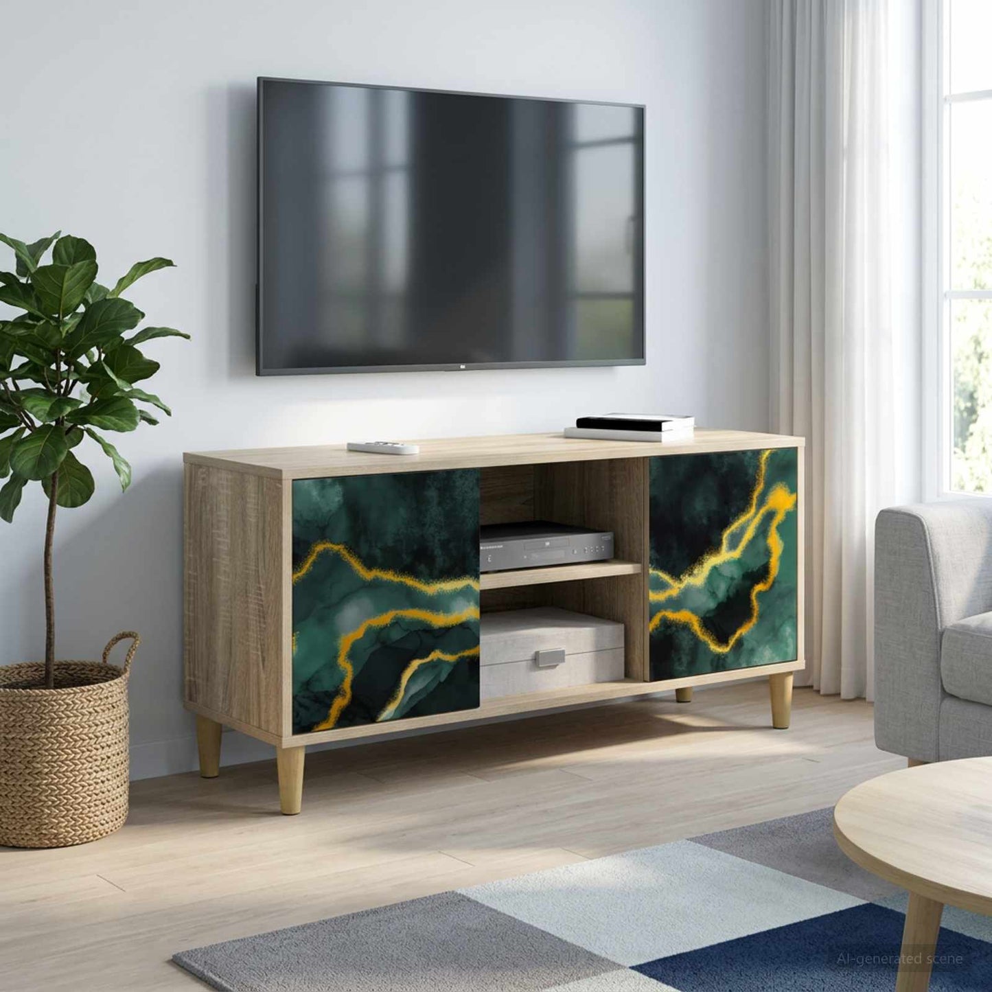 vidaXL Ντουλάπι TV WIJHE 102 x 33 x 50 εκ. Sonoma Επεξεργασμένο Ξύλο