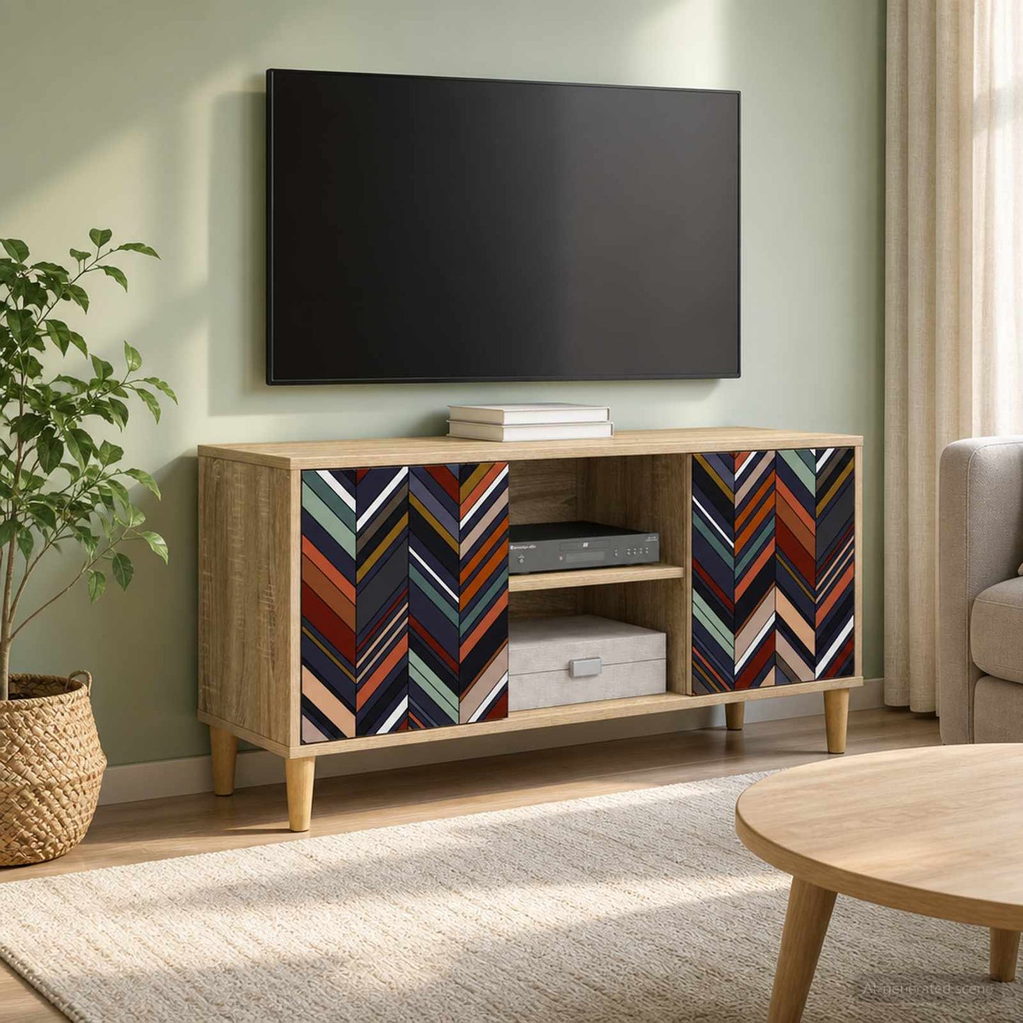 vidaXL Ντουλάπι TV OMMEN 102 x 33 x 50 εκ. Sonoma Επεξεργασμένο Ξύλο