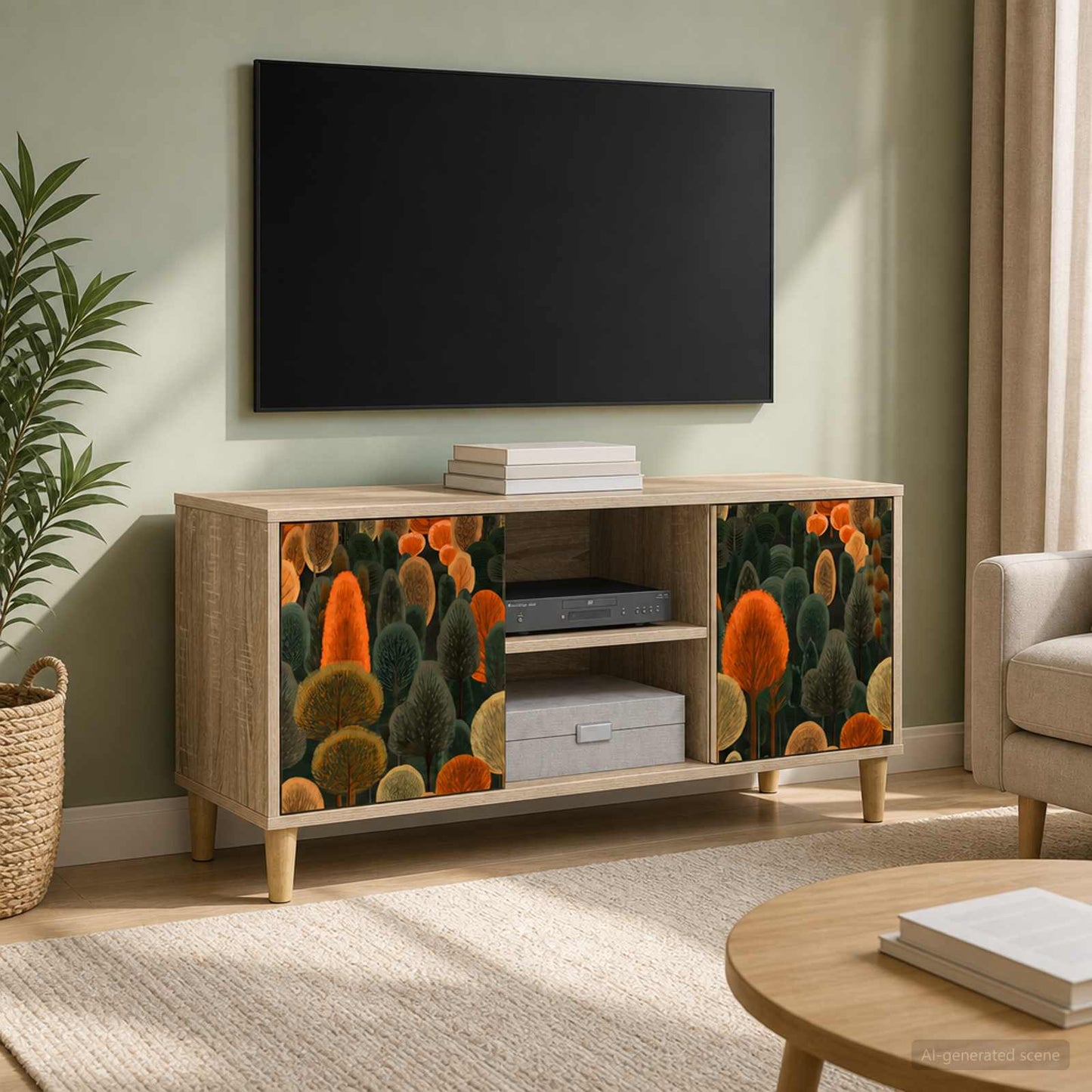 vidaXL Ντουλάπι TV ZAANDAM 102 x 33 x 50 εκ. Sonoma Επεξεργασμένο Ξύλο
