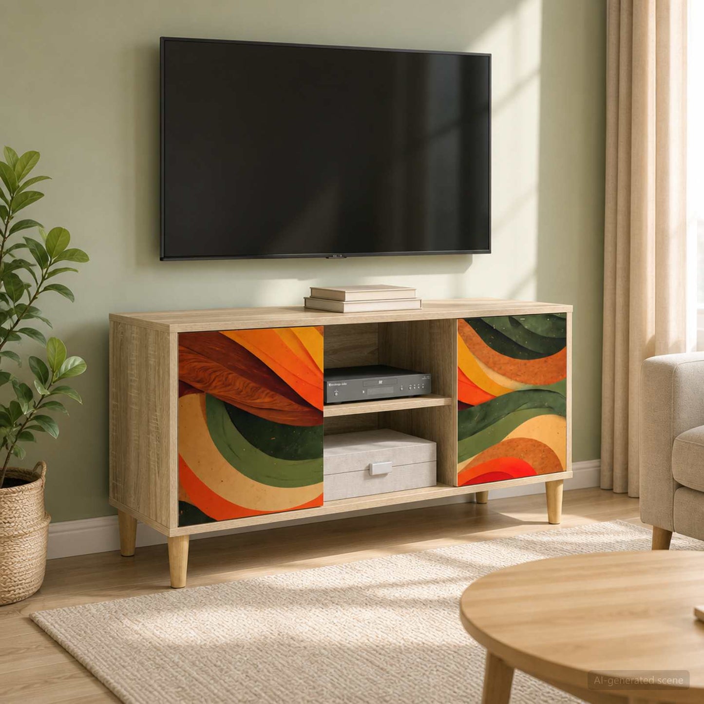 vidaXL Ντουλάπι TV BONN 102 x 33 x 50 εκ. Sonoma Επεξεργασμένο Ξύλο