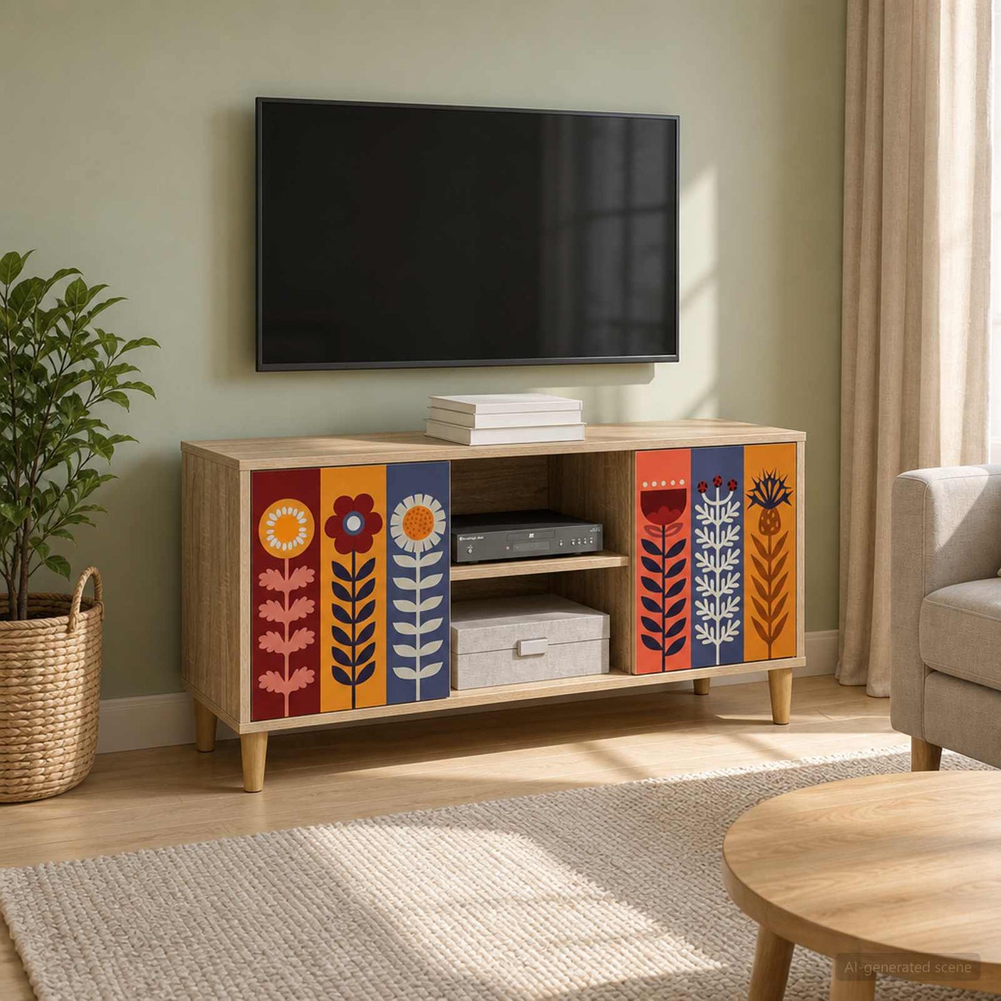 vidaXL Ντουλάπι TV ESSEN 102 x 33 x 50 εκ. Sonoma Επεξεργασμένο Ξύλο