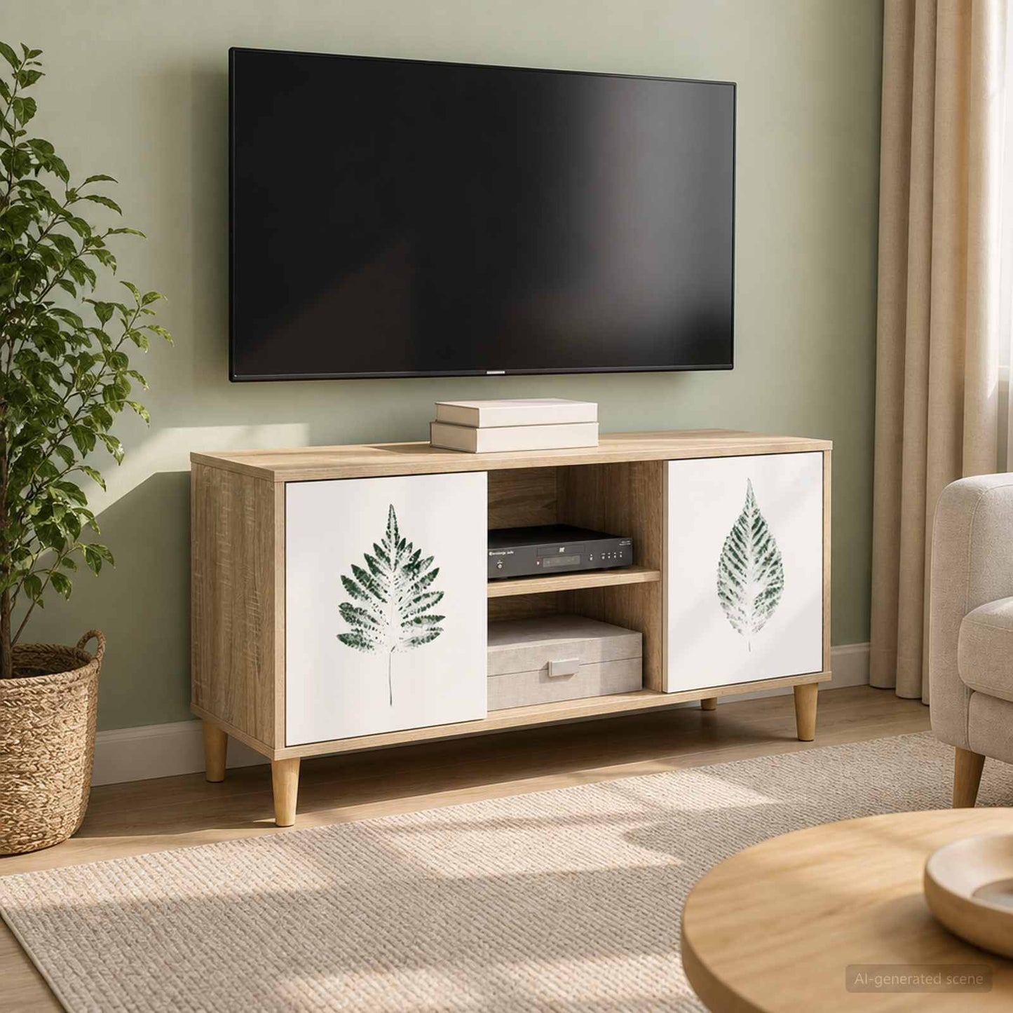 vidaXL Ντουλάπι TV HANAU 102 x 33 x 50 εκ. Sonoma Επεξεργασμένο Ξύλο