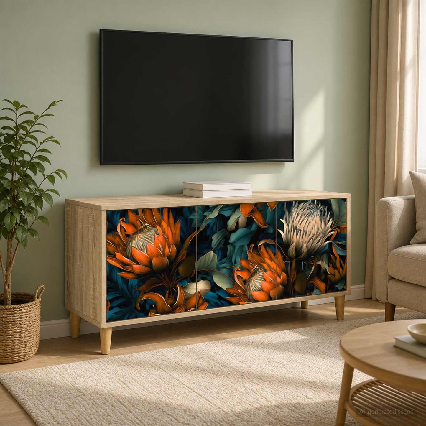vidaXL Ντουλάπι TV LOCHEM 102 x 33 x 50 εκ. Sonoma Επεξεργασμένο Ξύλο