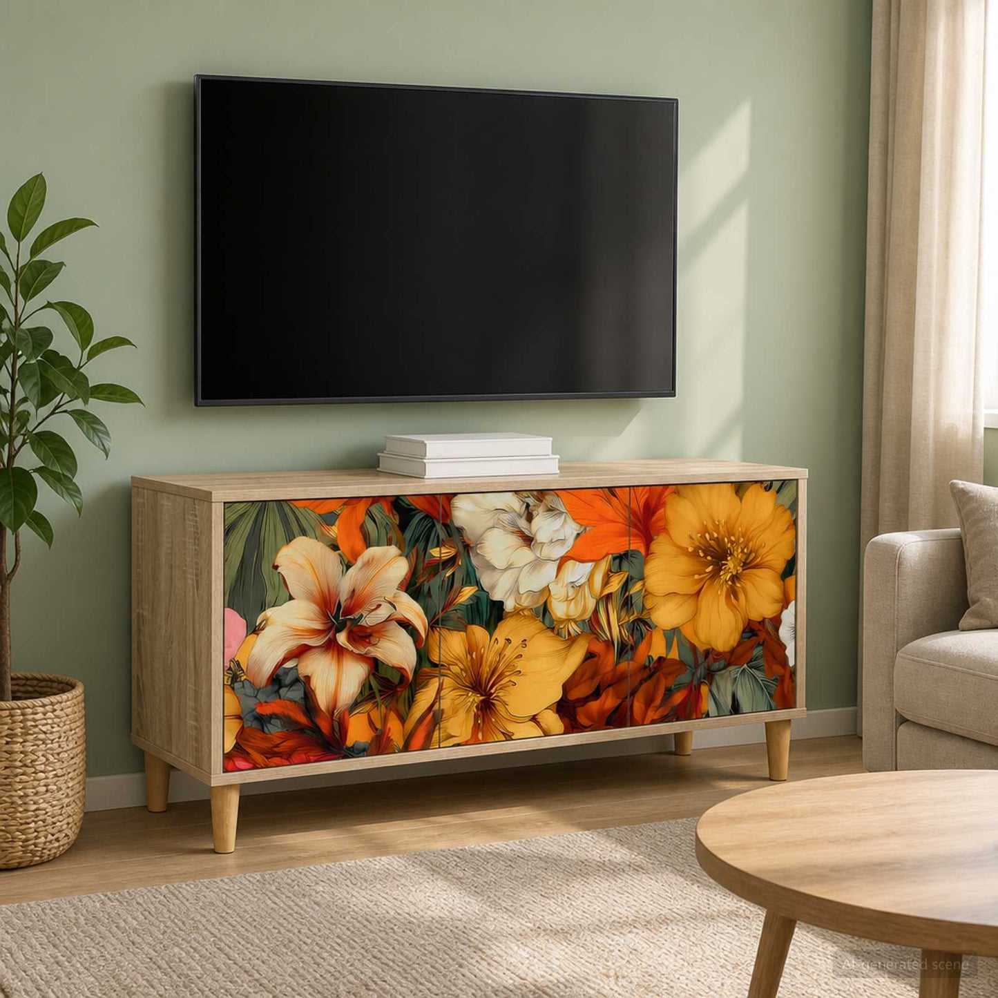 vidaXL Ντουλάπι TV GENNEP 102 x 33 x 50 εκ. Sonoma Επεξεργασμένο Ξύλο