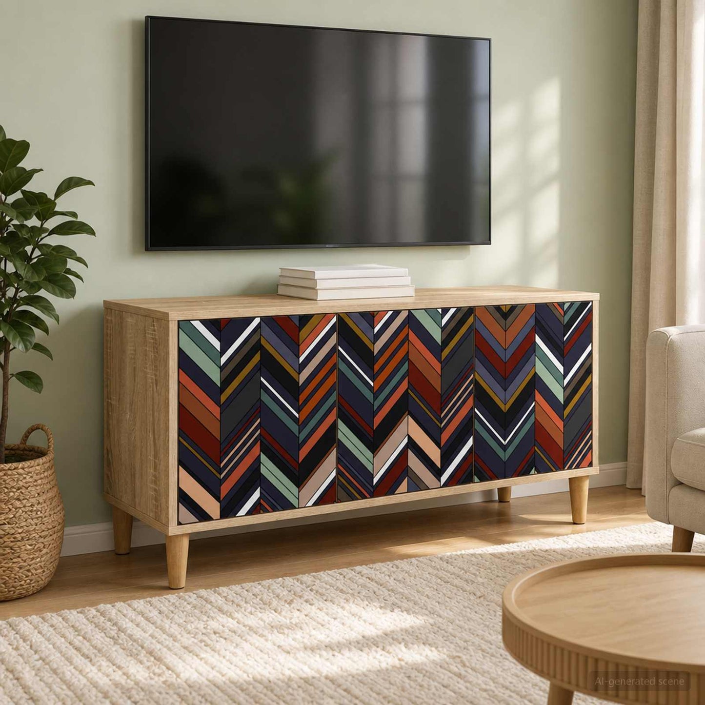 vidaXL Ντουλάπι TV OMMEN 102 x 33 x 50 εκ. Sonoma Επεξεργασμένο Ξύλο