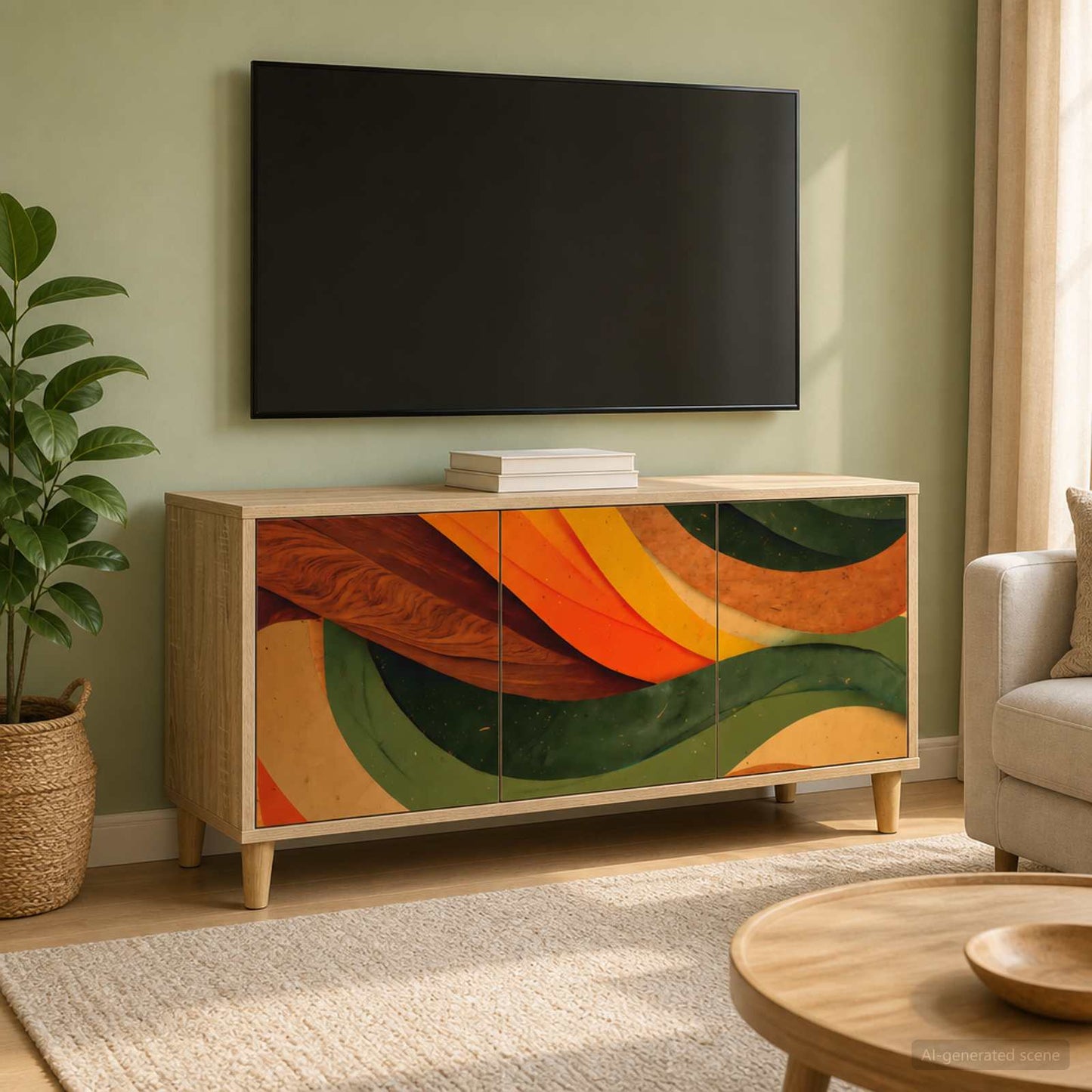 vidaXL Ντουλάπι TV BONN 102 x 33 x 50 εκ. Sonoma Επεξεργασμένο Ξύλο