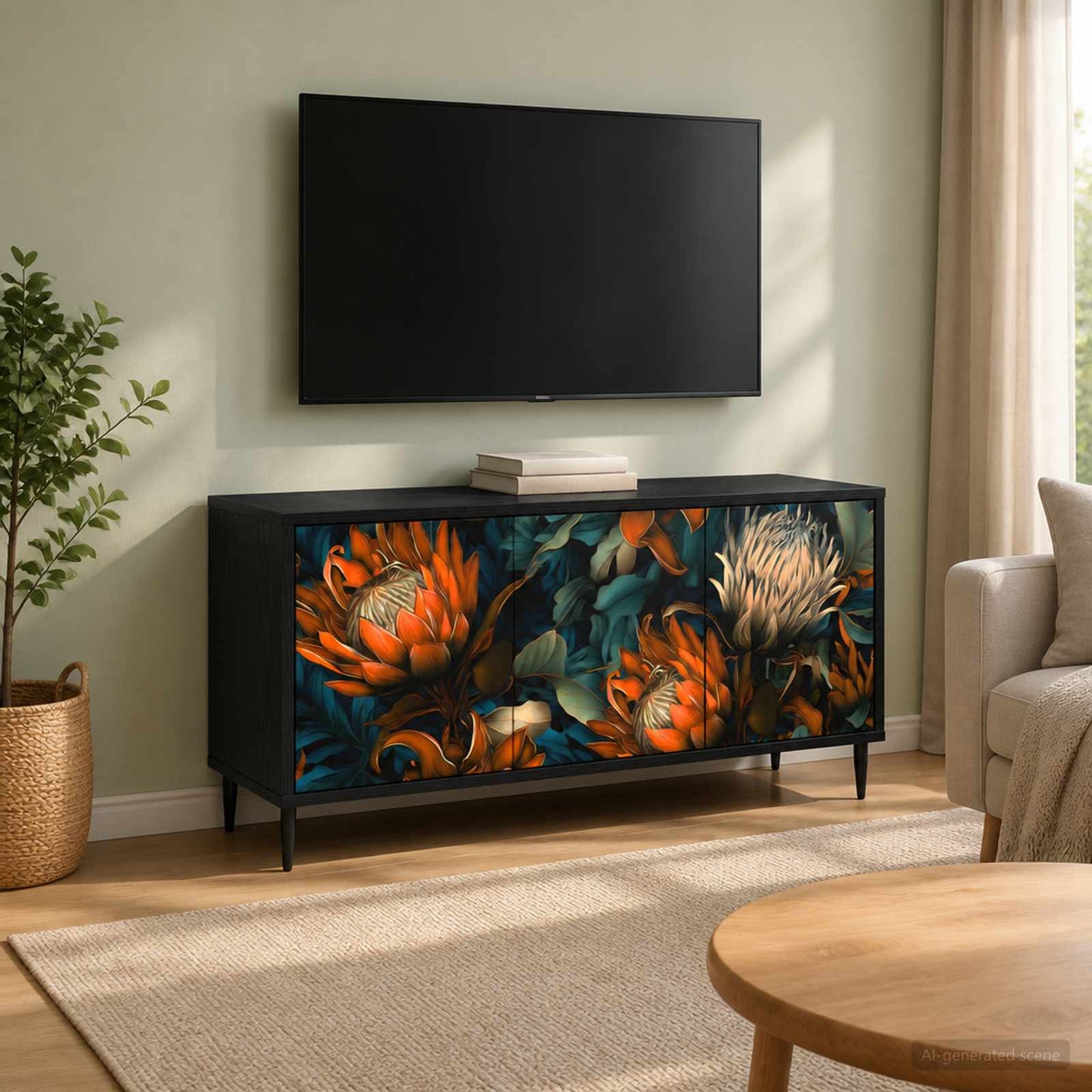 vidaXL Ντουλάπι TV LOCHEM 102 x 33 x 51 εκ Μαύρη Δρυς