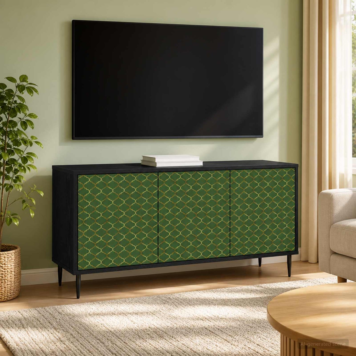 vidaXL Ντουλάπι TV GELEEN 102 x 33 x 51 εκ Μαύρη Δρυς