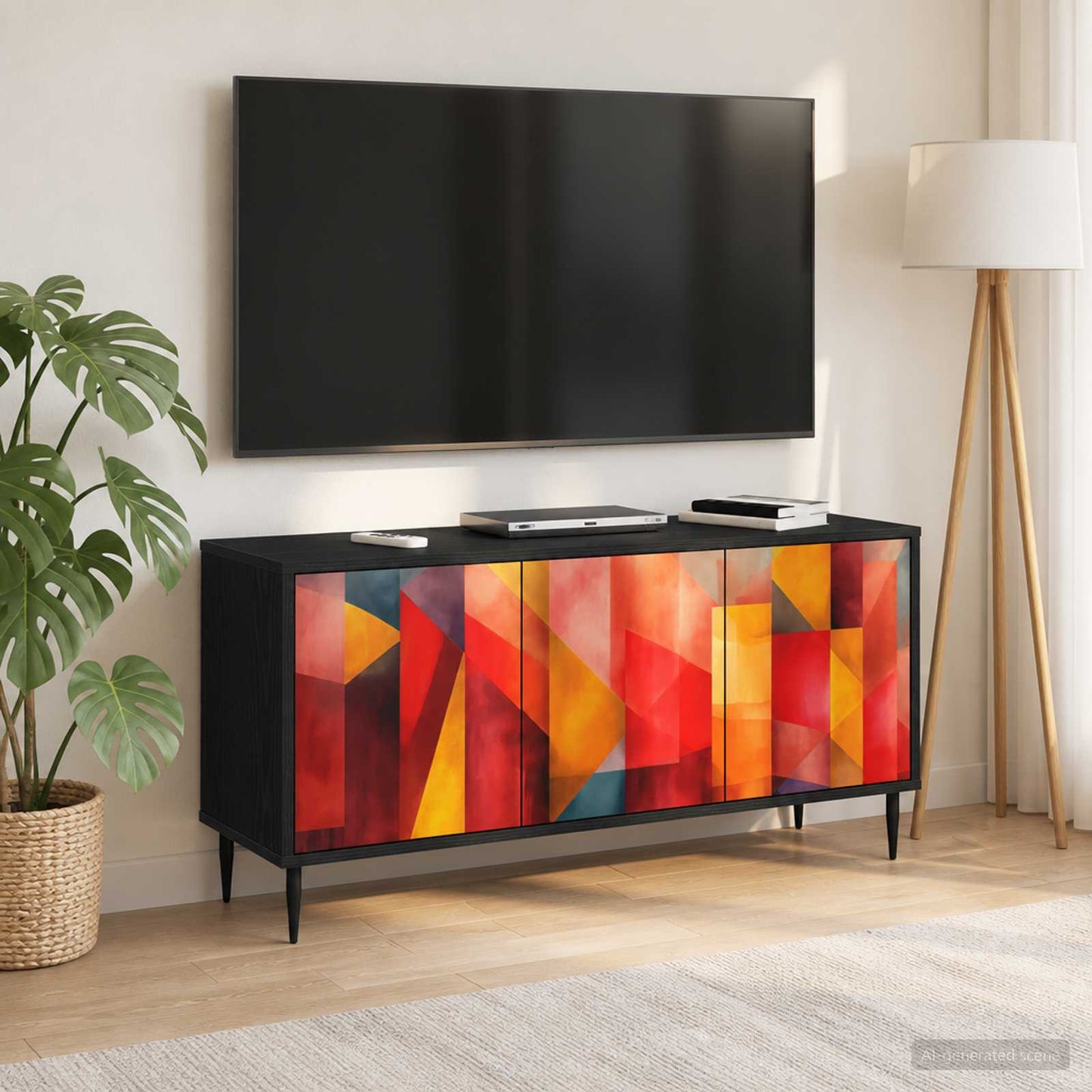 vidaXL Ντουλάπι TV HEESCH 102 x 33 x 51 εκ Μαύρη Δρυς