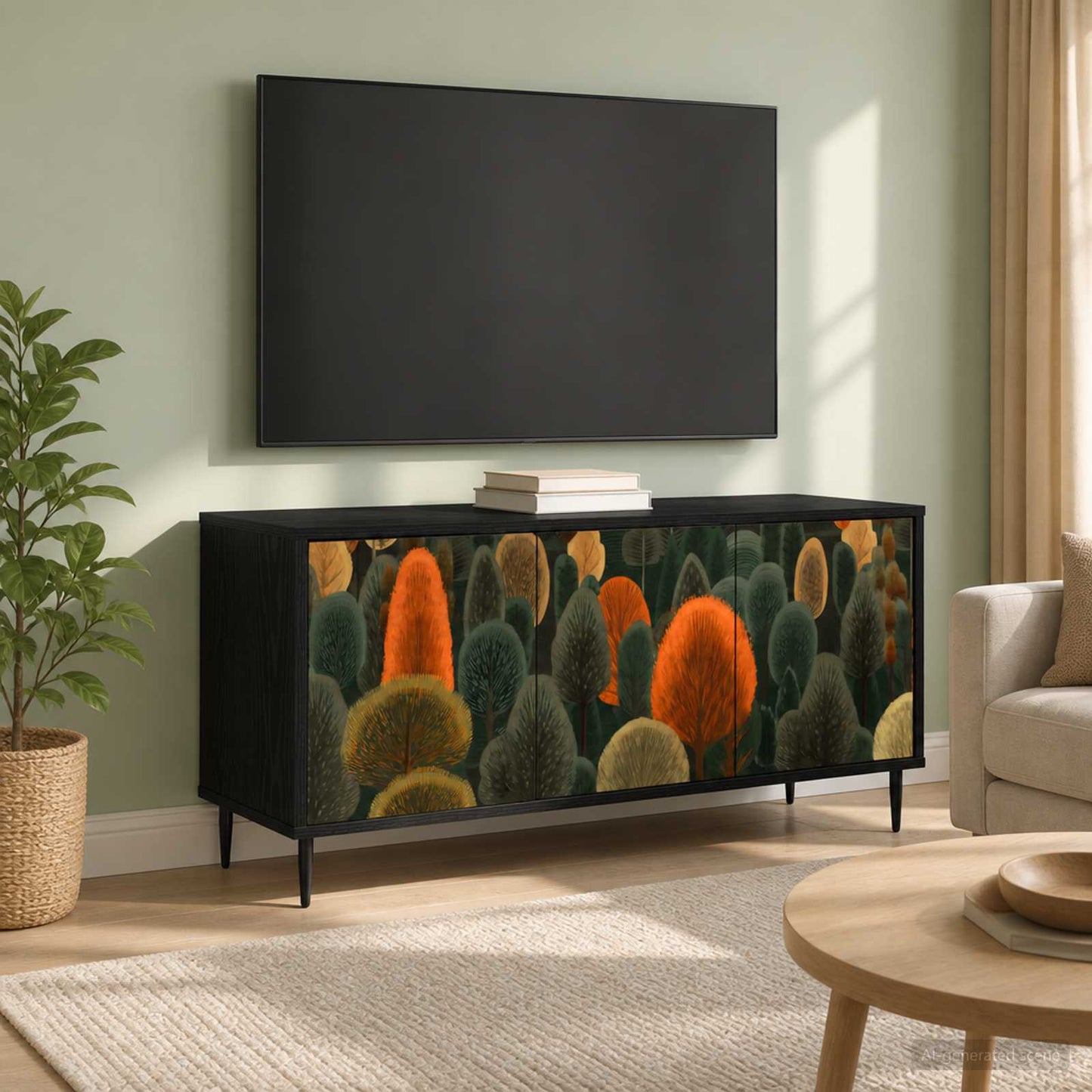 vidaXL Ντουλάπι TV ZAANDAM 102 x 33 x 51 εκ Μαύρη Δρυς