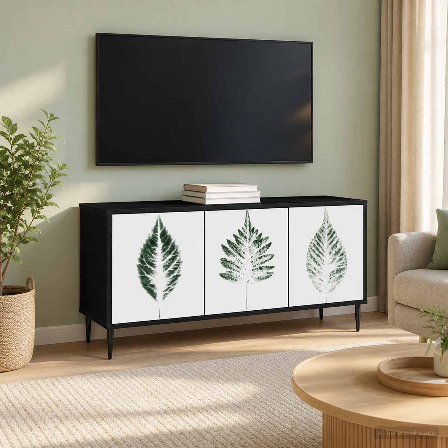 vidaXL Ντουλάπι TV HANAU 102 x 33 x 51 εκ Μαύρη Δρυς