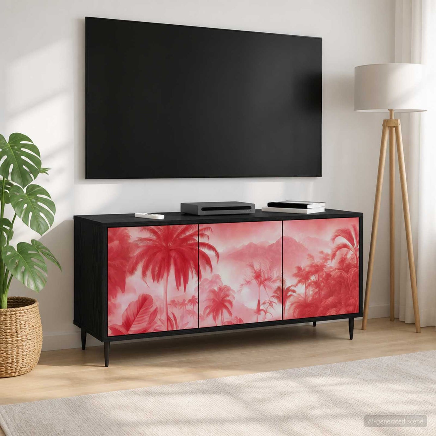 vidaXL Ντουλάπι TV AACHEN 102 x 33 x 51 εκ Μαύρη Δρυς