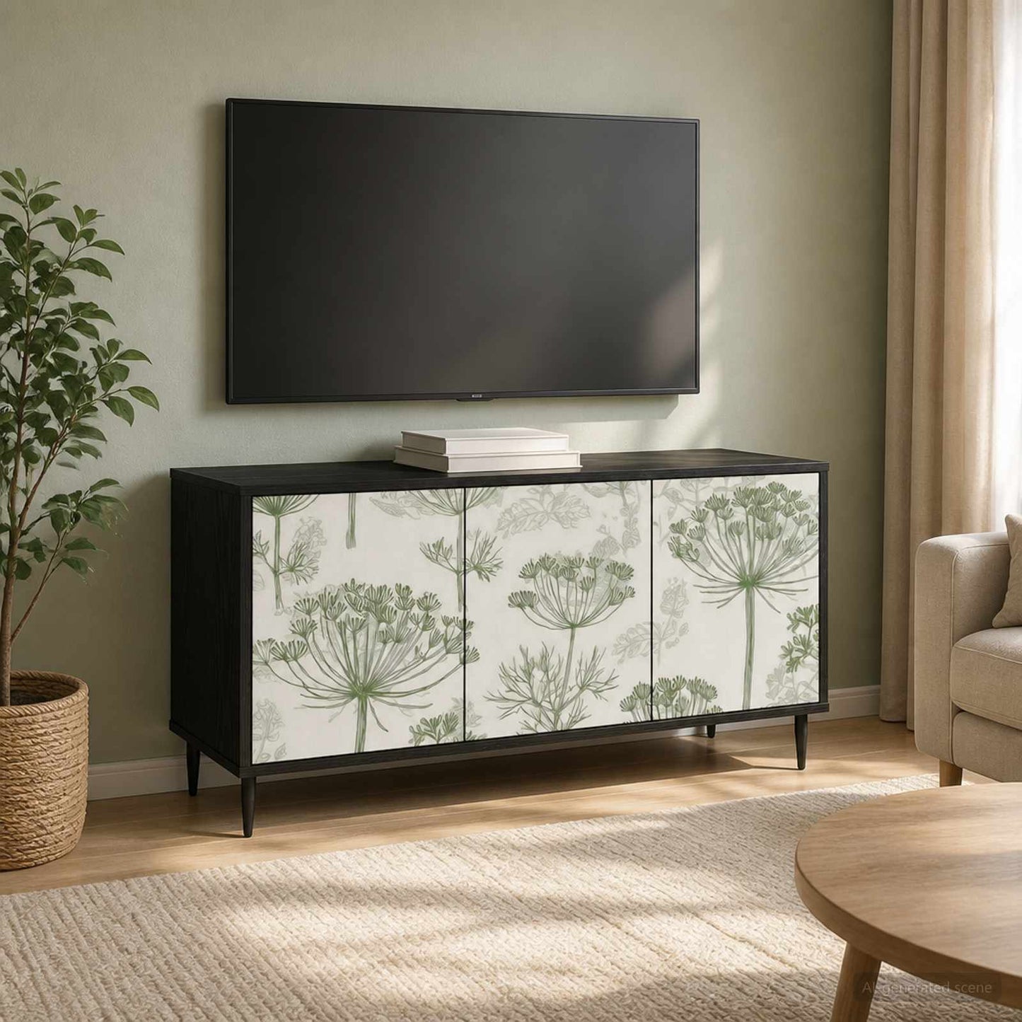 vidaXL Ντουλάπι TV GOTHA 102 x 33 x 51 εκ Μαύρη Δρυς