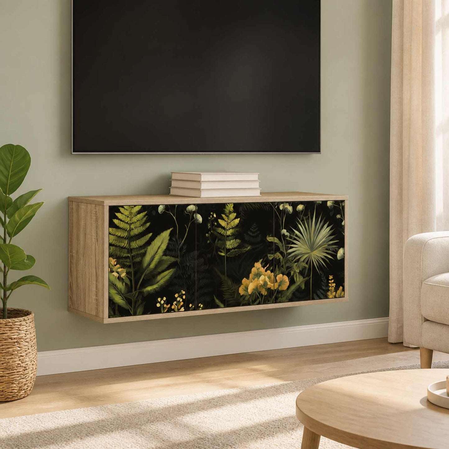 vidaXL Κρεμαστός θρανίο τηλεόρασης RHENEN 102 x 33 x 40 εκ.