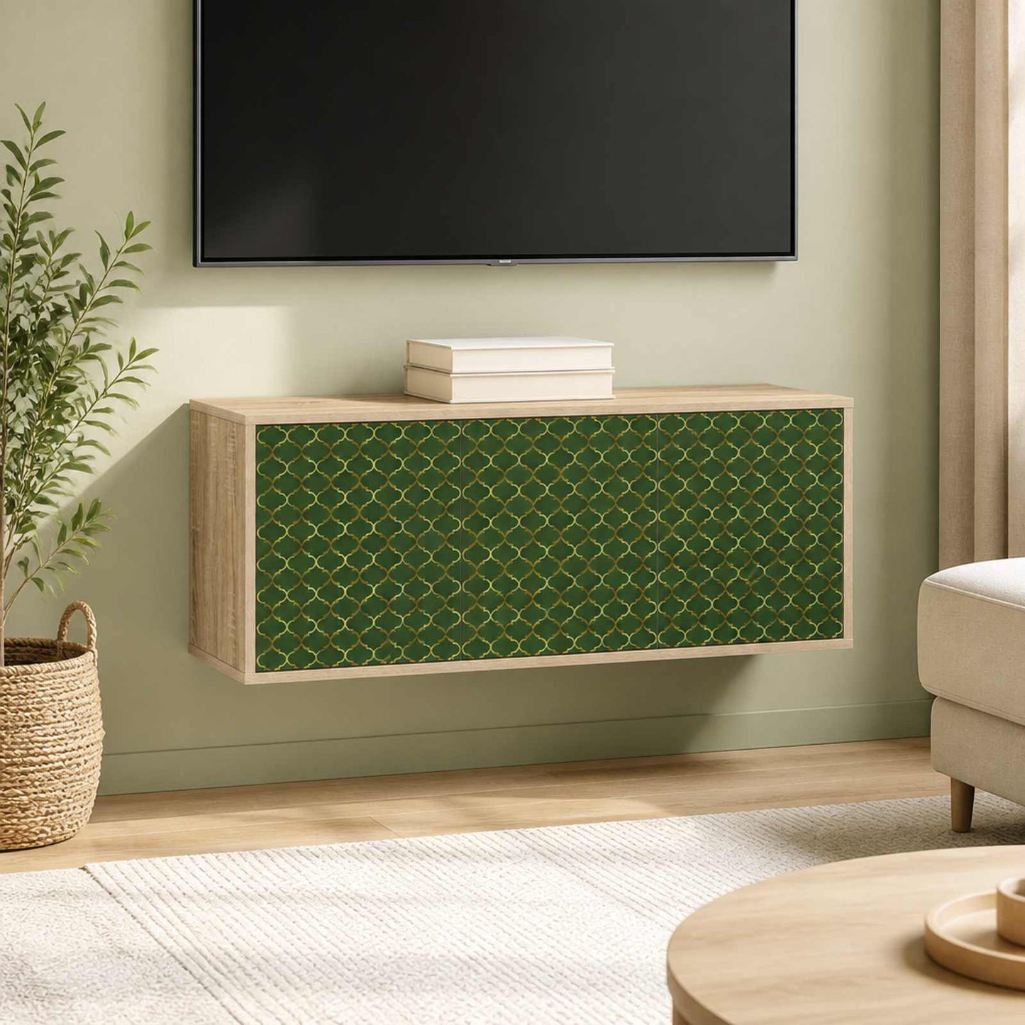 vidaXL Κρεμαστός θρανίο τηλεόρασης GELEEN 102 x 33 x 40 εκ.