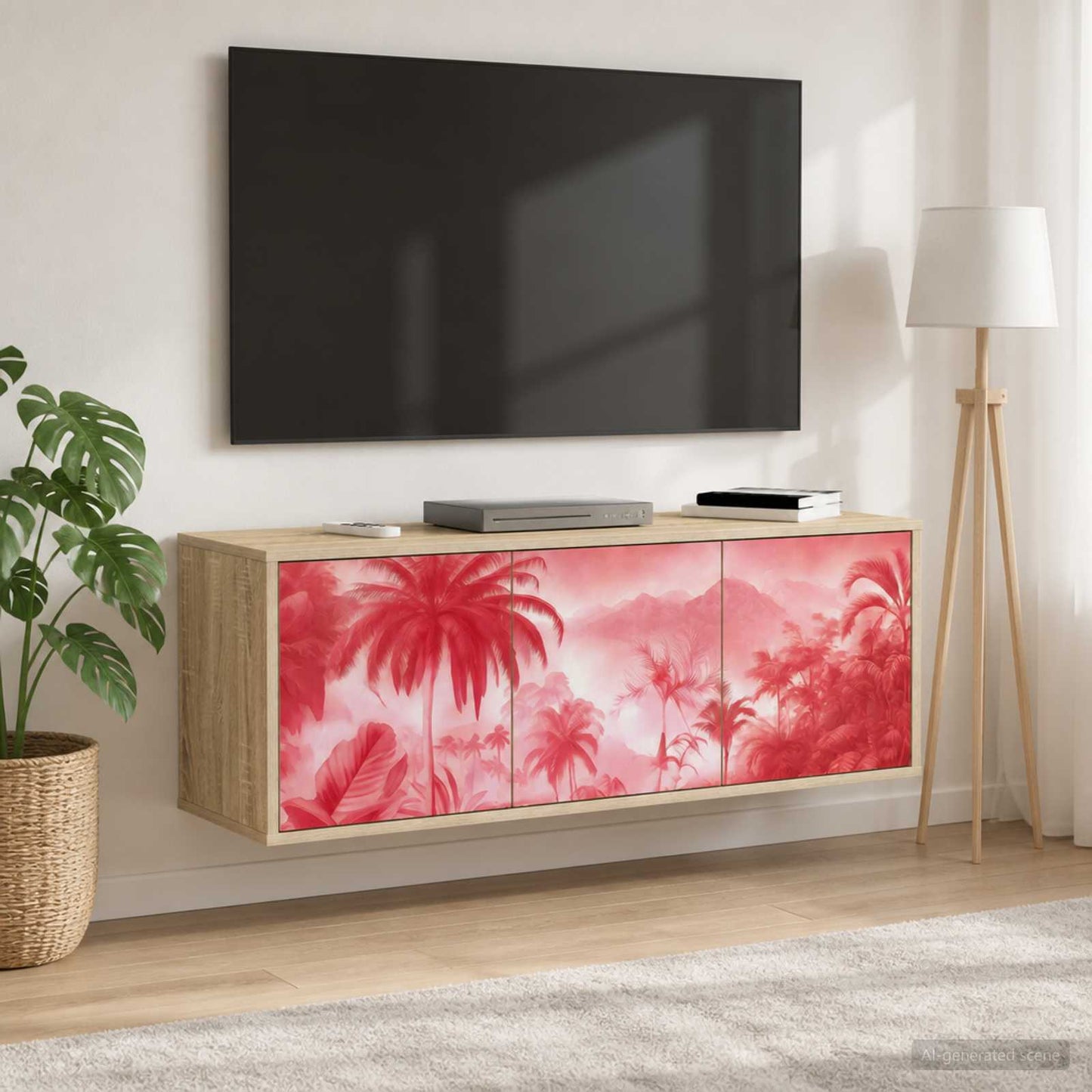 vidaXL Κρεμαστός θρανίο τηλεόρασης AACHEN 102 x 33 x 40 εκ.