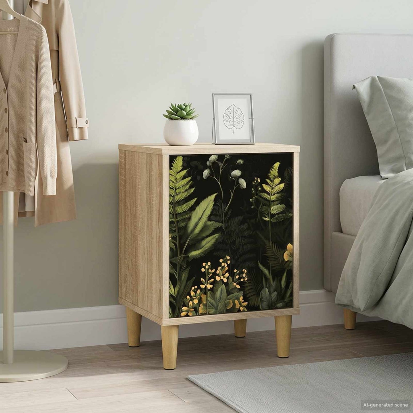 vidaXL Κομοδίνο RHENEN Sonoma Δρυς 36 x 33 x 50 εκ. Επεξεργασμένο Ξύλο