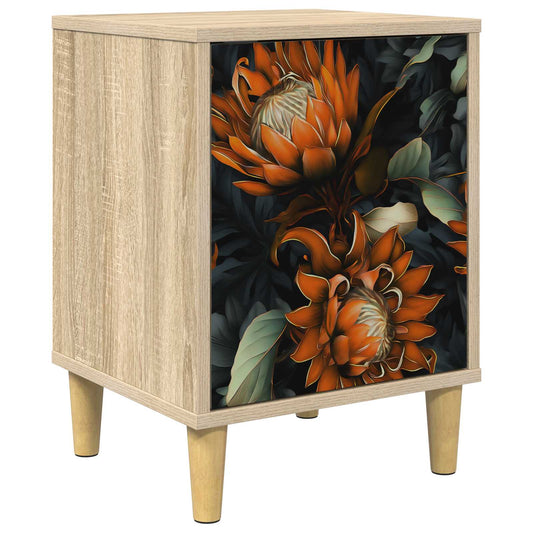 vidaXL Κομοδίνο LOCHEM Sonoma Δρυς 36 x 33 x 50 εκ. Επεξεργασμένο Ξύλο