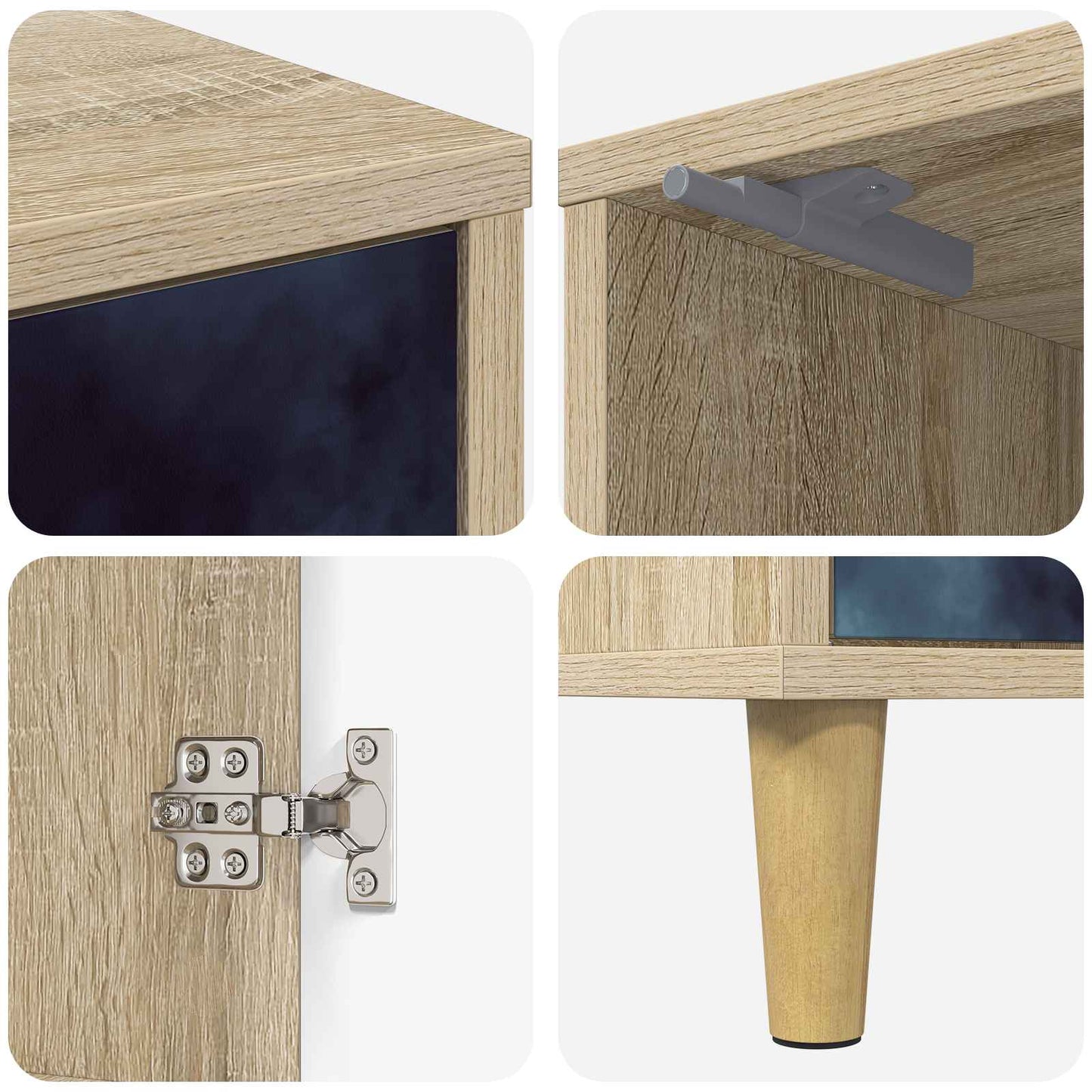 vidaXL Κομοδίνο RAALTE Sonoma Δρυς 36 x 33 x 50 εκ. Επεξεργασμένο Ξύλο
