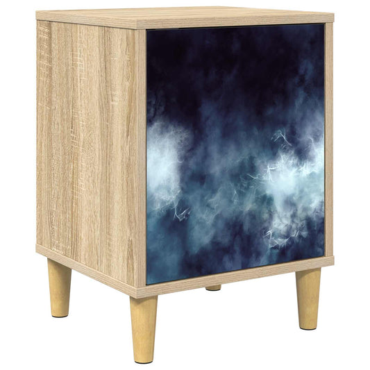 vidaXL Κομοδίνο RAALTE Sonoma Δρυς 36 x 33 x 50 εκ. Επεξεργασμένο Ξύλο