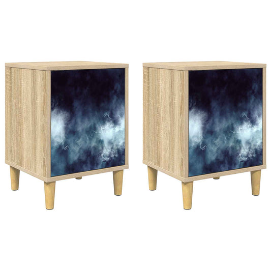 vidaXL Κομοδίνο RAALTE 2 τμχ. Sonoma Δρυς 36 x 33 x 50 εκ.