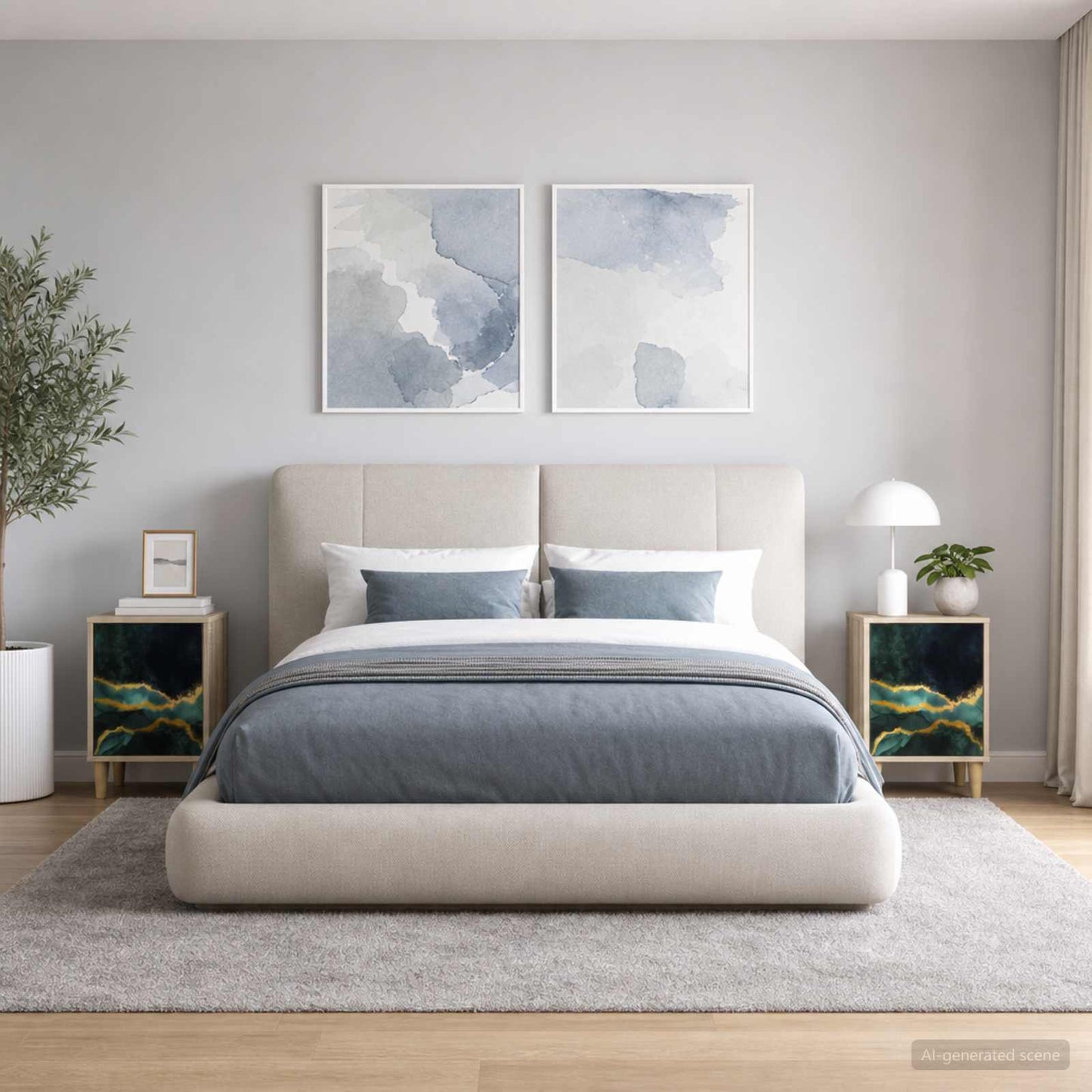 vidaXL Κομοδίνο WIJHE 2 τμχ. Sonoma Δρυς 36 x 33 x 50 εκ.