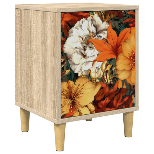 vidaXL Κομοδίνο GENNEP Sonoma Δρυς 36 x 33 x 50 εκ. Επεξεργασμένο Ξύλο