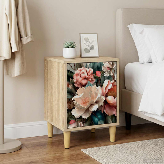 vidaXL Κομοδίνο BORNE Sonoma Δρυς 36 x 33 x 50 εκ. Επεξεργασμένο Ξύλο